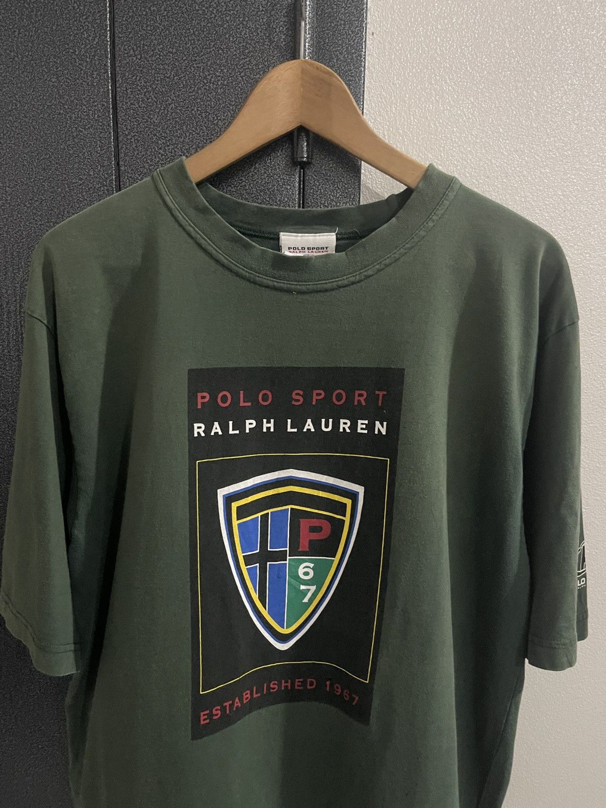 Polo Ralph Lauren Vintage Polo Sport Ralph Lauren Faded Tshirt Size US XL / EU 56 / 4 - 5 Thumbnail