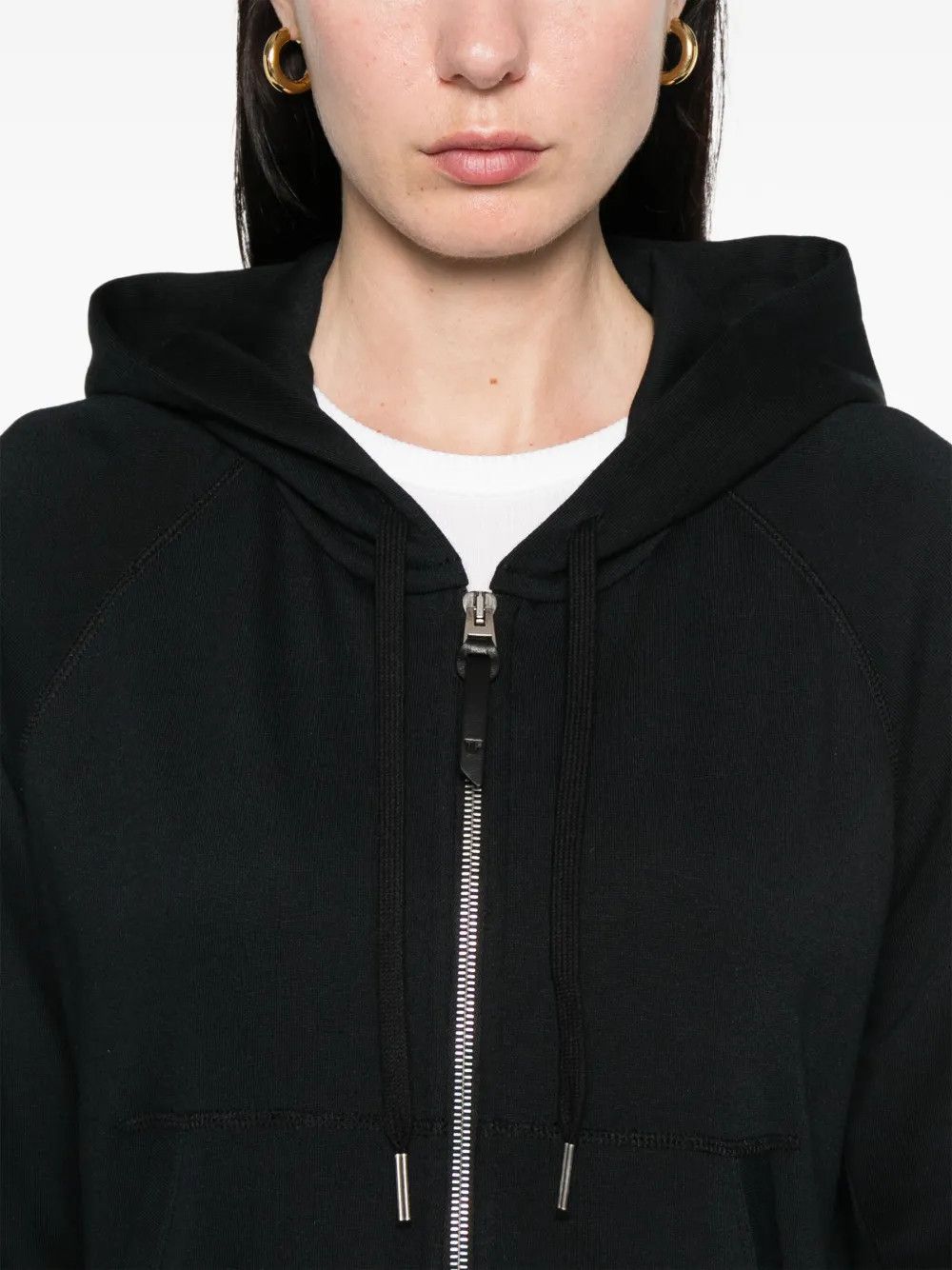 Tom Ford o1y0226 Hooded Sweater With Zip in Black Size S / US 4 / IT 40 - 2 Thumbnail