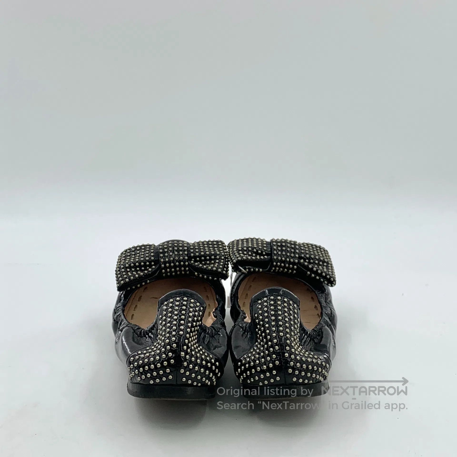 Miu Miu Miu Miu Black Bow Knot Stud Design Casual Slip-On Boat Sho Size US 5.5 / IT 35.5 - 4 Thumbnail
