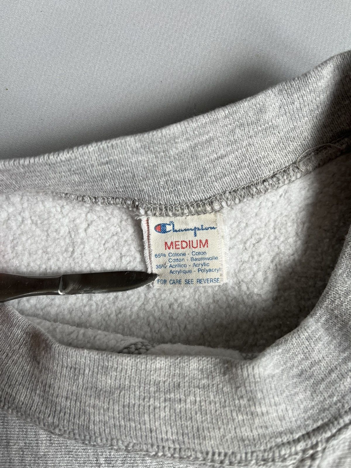 Champion × Vintage Vintage 90s Champion Usa Know How Men Grey Boxy Sweatshirt Size US M / EU 48-50 / 2 - 4 Thumbnail