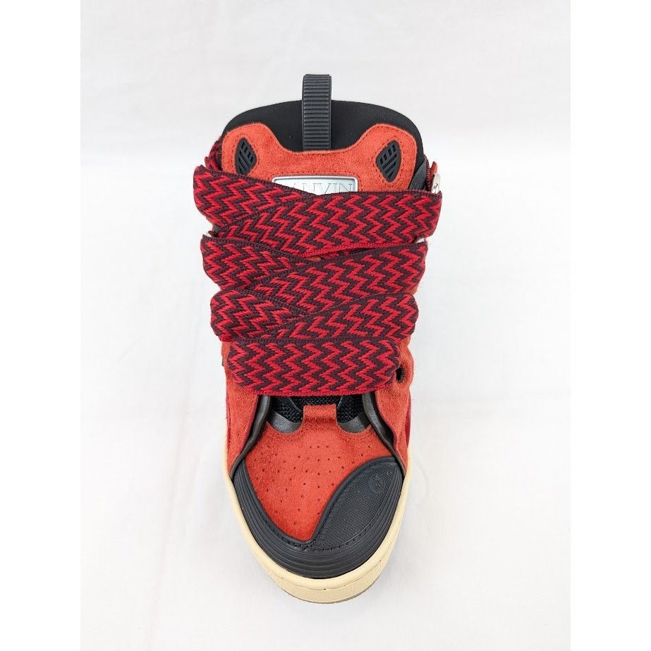 Lanvin o1rshd1 Curb Sneakers in Poppy Red/Black Size US 11 / EU 44 - 6 Thumbnail