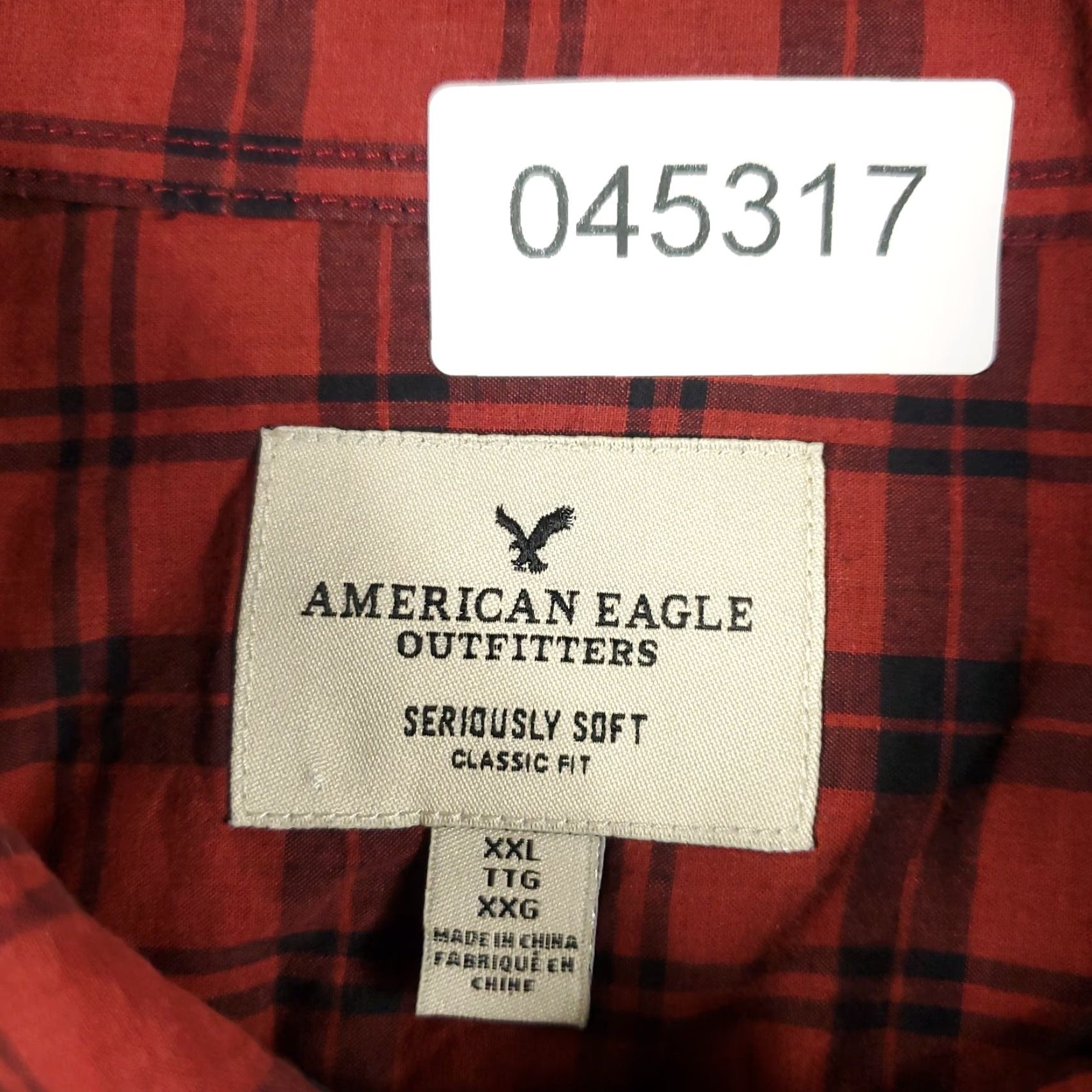 American Eagle Outfitters American Eagle Outfitters Shirt Men 2XL Red Plaid Button-Up Long Sleeve Cotton Casual Size US XXL / EU 58 / 5 - 6 Thumbnail