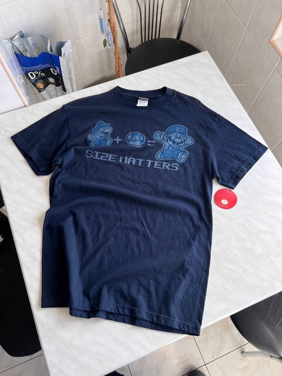 Nintendo Vintage 2005 Nintendo Mario Size Matters Merch Promo T-Shirt Size US M / EU 48-50 / 2 - 1 Thumbnail