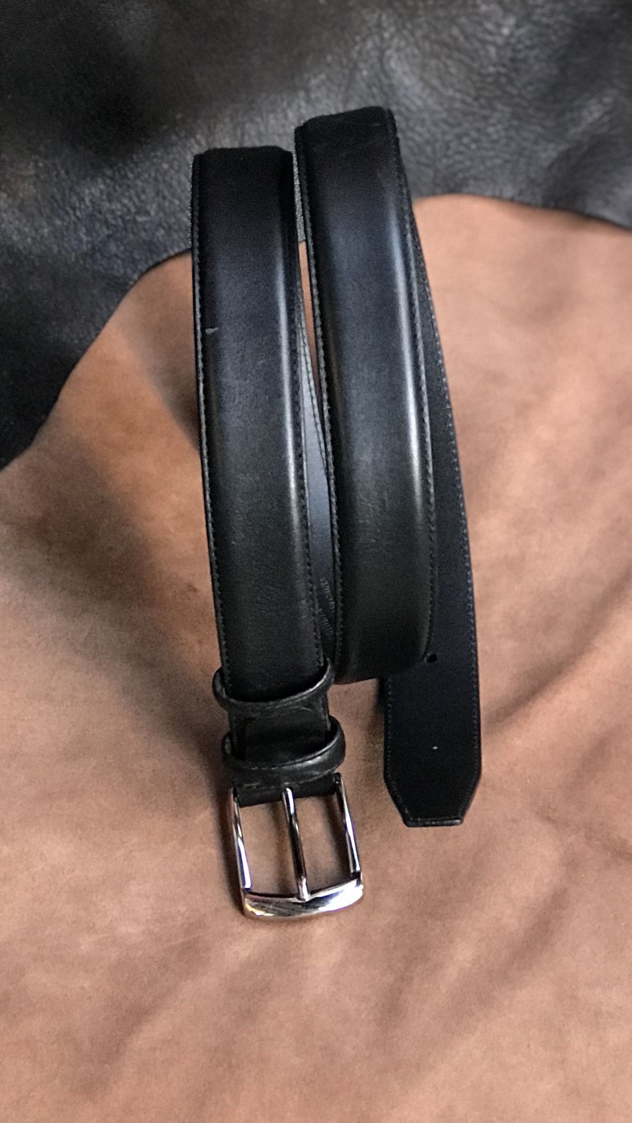 BOGGI MILANO PURE LEATHER HIGH END BLACK BELT