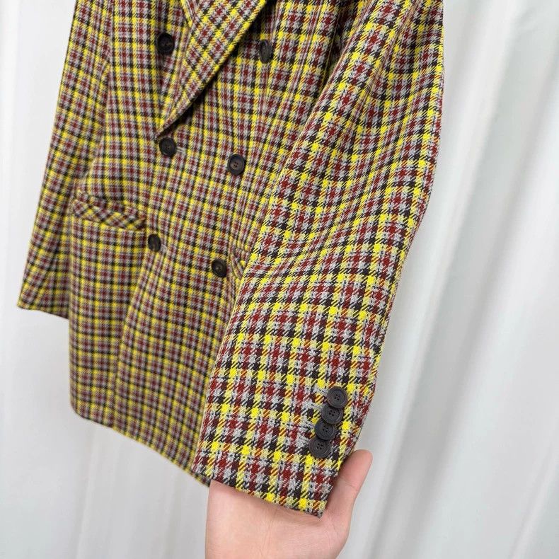 Other Balenciaga size 34 Plaid wool hourglass suit jacket Size XS / US 0-2 / IT 36-38 - 4 Thumbnail