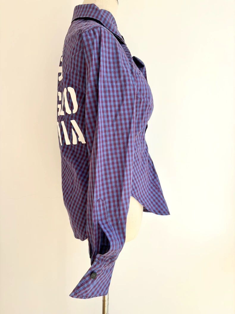 Vivienne Westwood Vivienne Westwood Blue checkered irregularly cut drifter s Size XS / US 0-2 / IT 36-38 - 5 Thumbnail