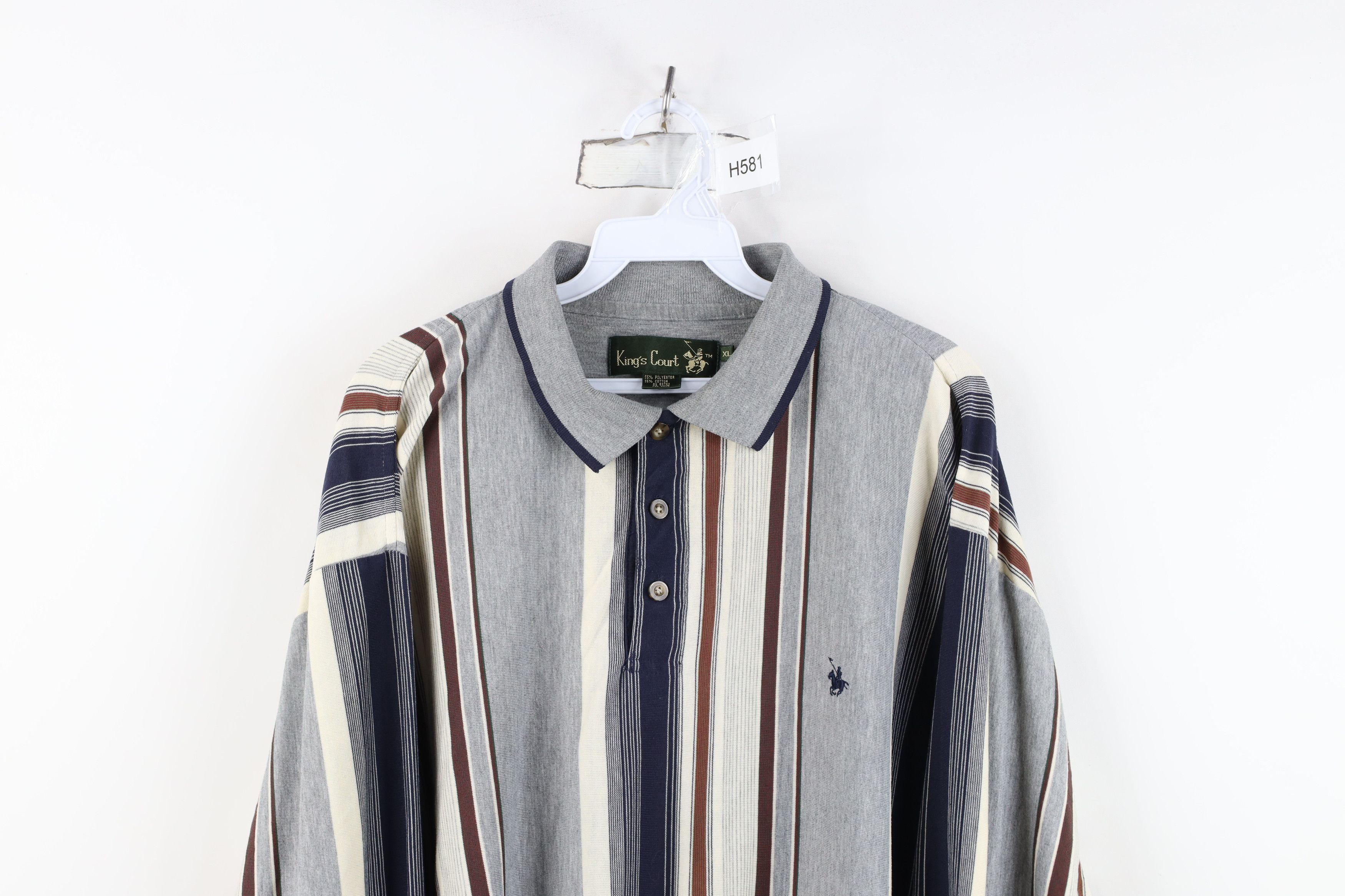 Vintage Vintage 90s Streetwear Baggy Long Sleeve Rugby Polo Shirt Size US XL / EU 56 / 4 - 2 Thumbnail