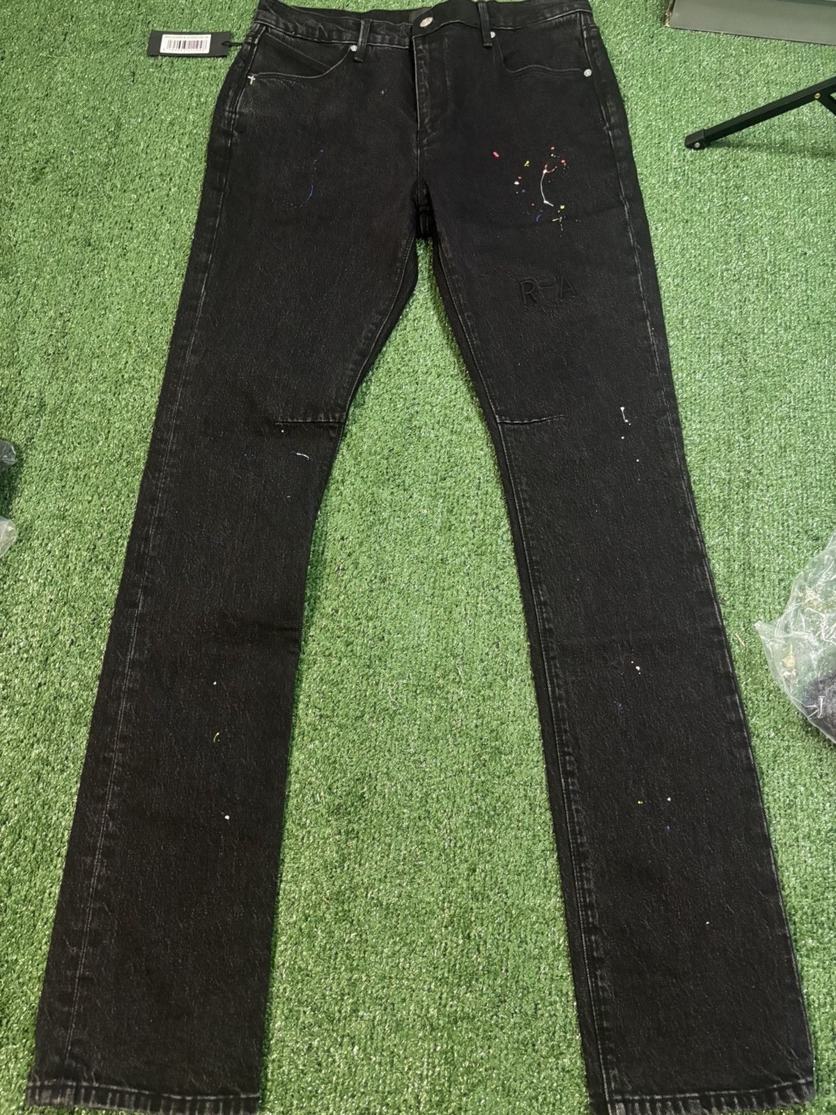 Rta RTA Oliver Skinny Jeans Black Tri Paint Size US 34 / EU 50 - 1 Thumbnail