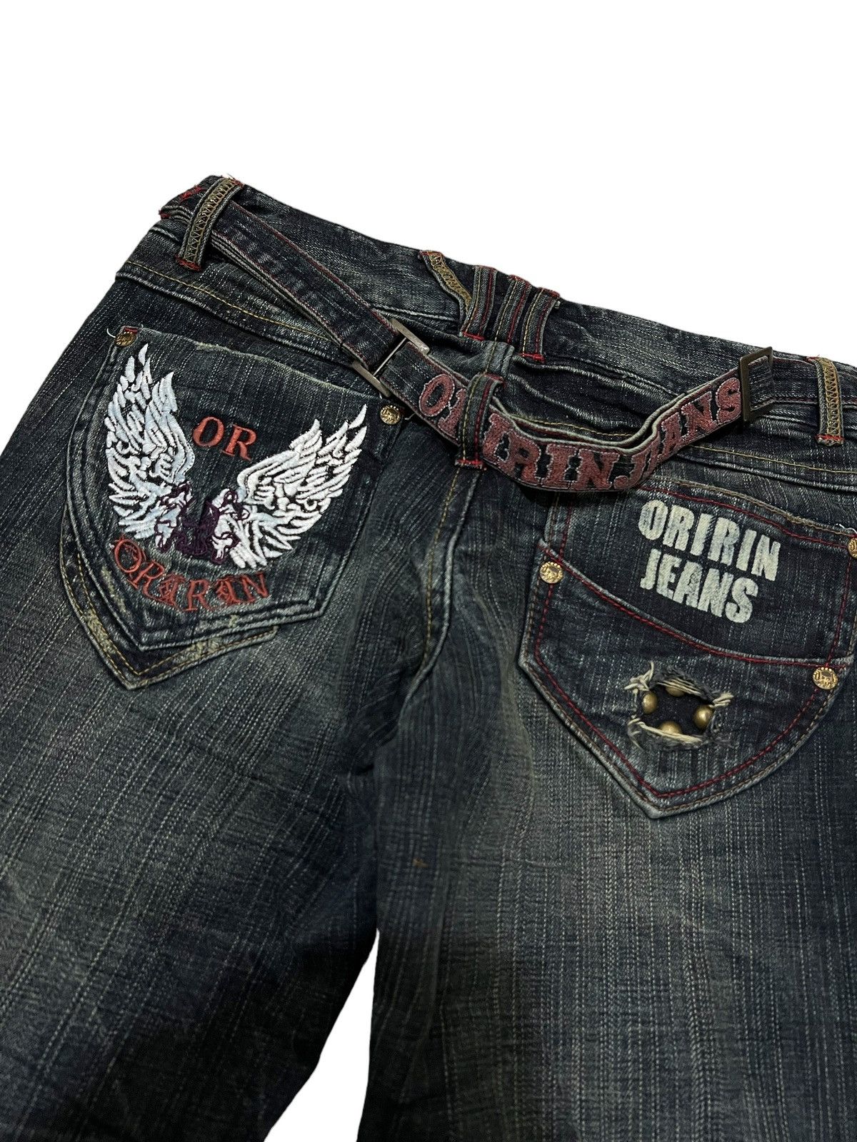 If Six Was Nine × Japanese Brand × Le Grande Bleu (L.G.B.) Oririn buckle flared denim pants Size US 29 - 6 Thumbnail