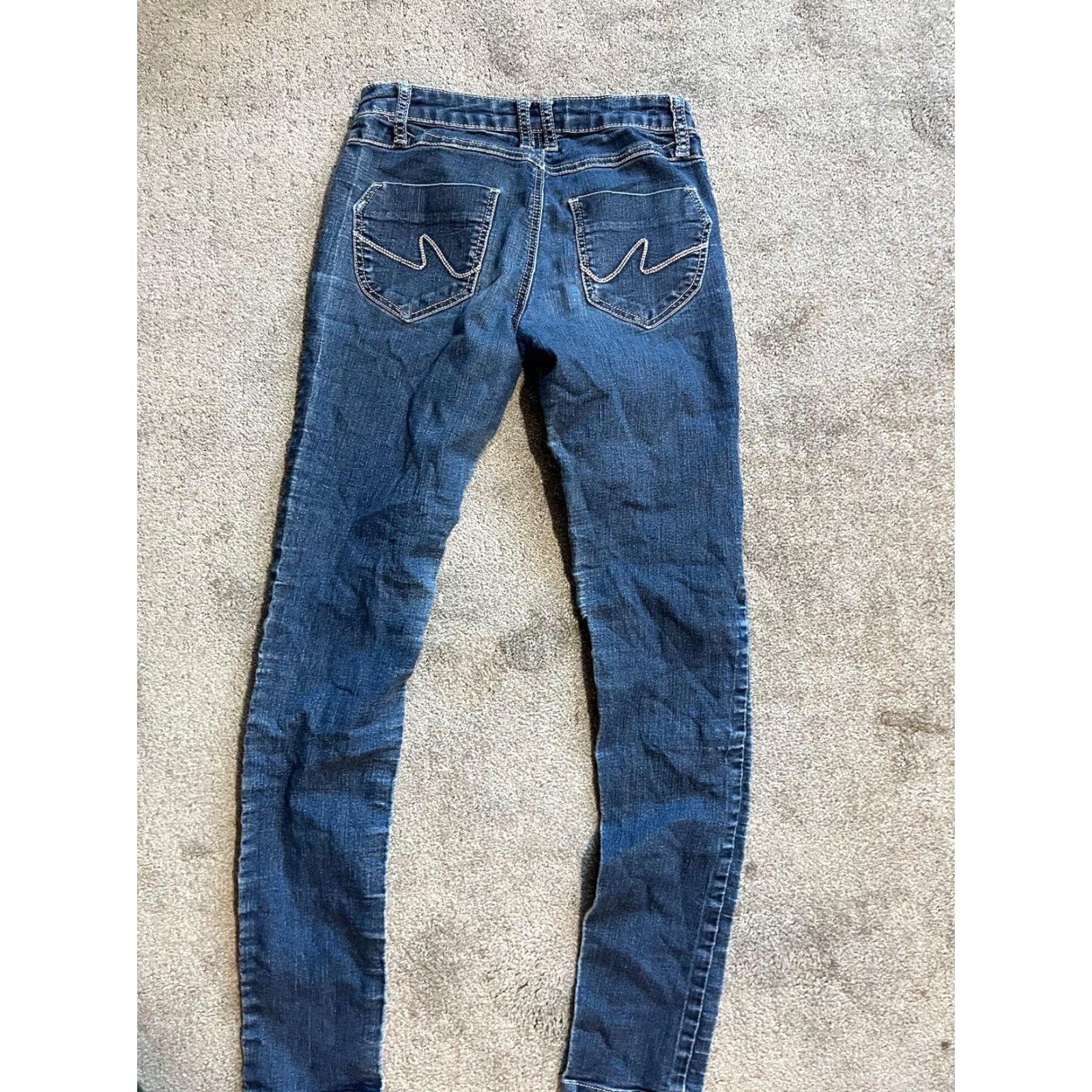 Vintage WAX JEAN Women’s Mid Rise Skinny Jeans Blue Size 0 Inseam 28 in Size 25" / US 0 / IT 36 - 3 Thumbnail