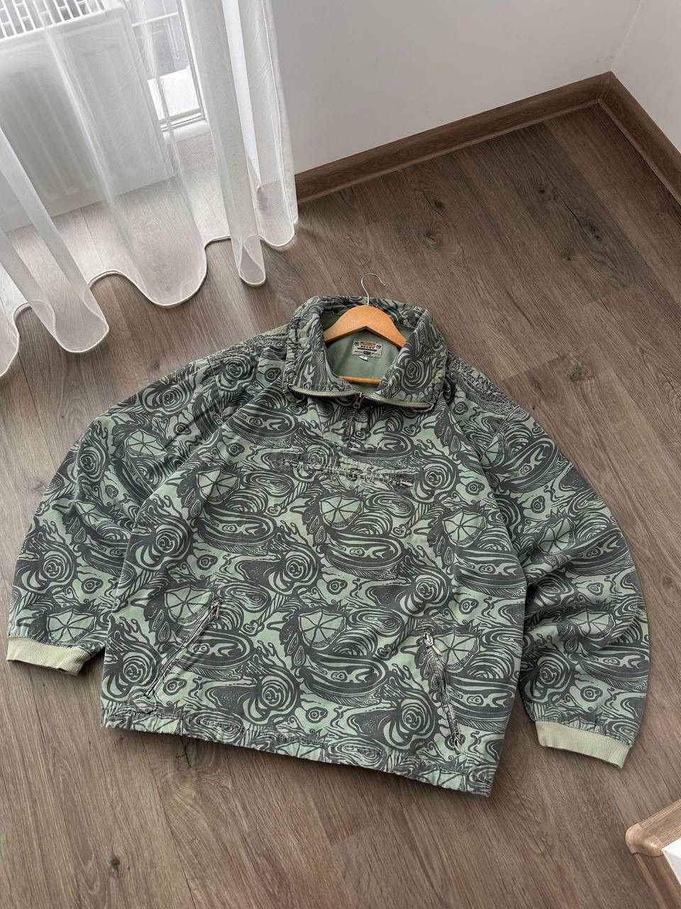 Japanese Brand × Vintage Vintage Japanese Anorak Rocky Printed Green Jacket Y2K Size US M / EU 48-50 / 2 - 9 Thumbnail