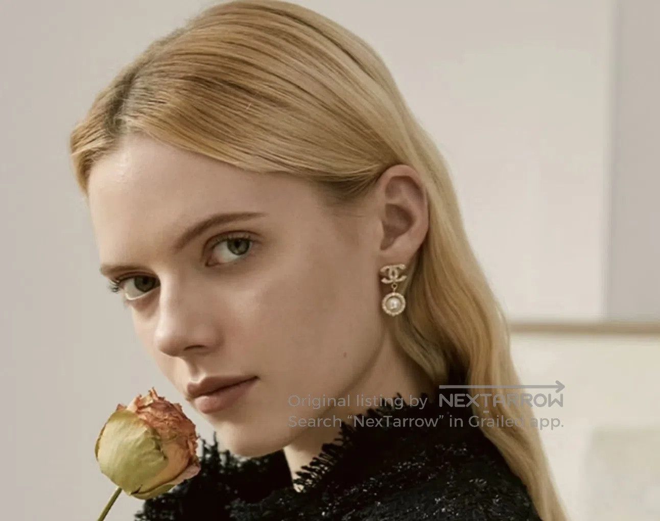 Chanel Chanel Golden Pearl Double C Stud Earrings| Size ONE SIZE - 4 Thumbnail