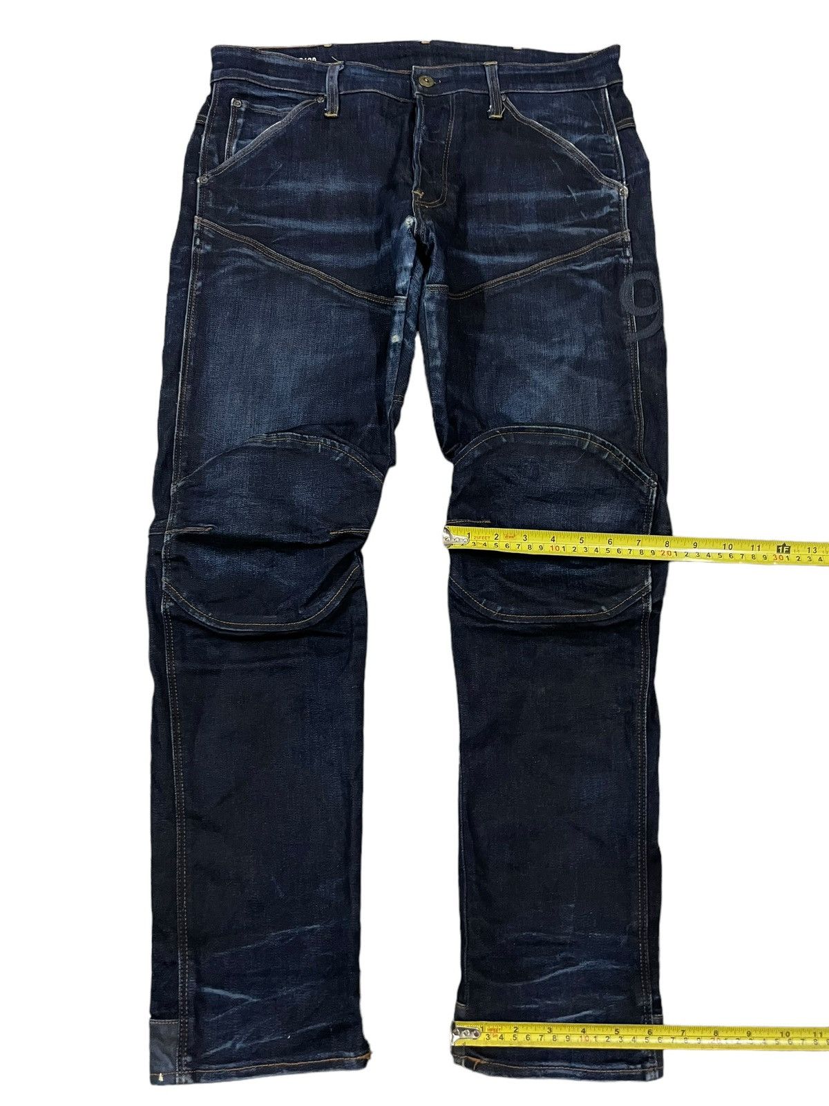 G-Star Vintage G Star Raw Double Knee Denim Pad Biker Pants Jeans Size US 33 - 19 Thumbnail