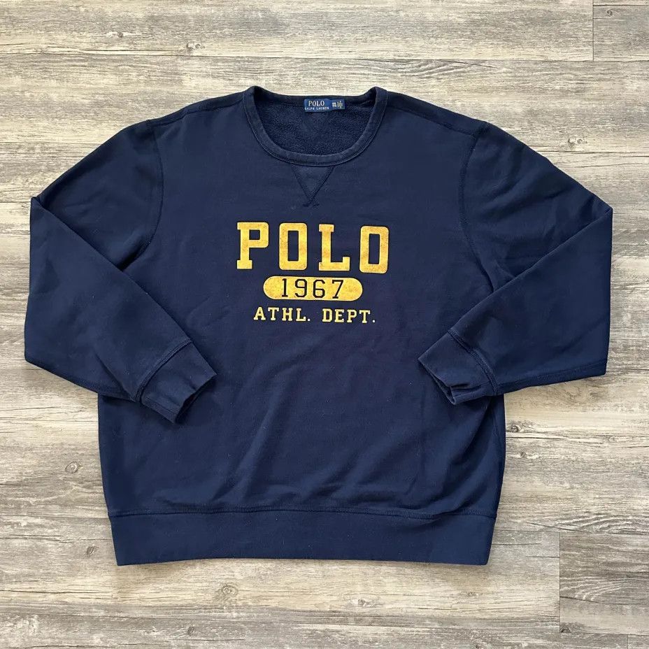 Polo Ralph Lauren Polo Ralph Lauren Vintage Fleece 1967 Athl. Dept. Sweatshirt Size US XXL / EU 58 / 5 - 1 Thumbnail