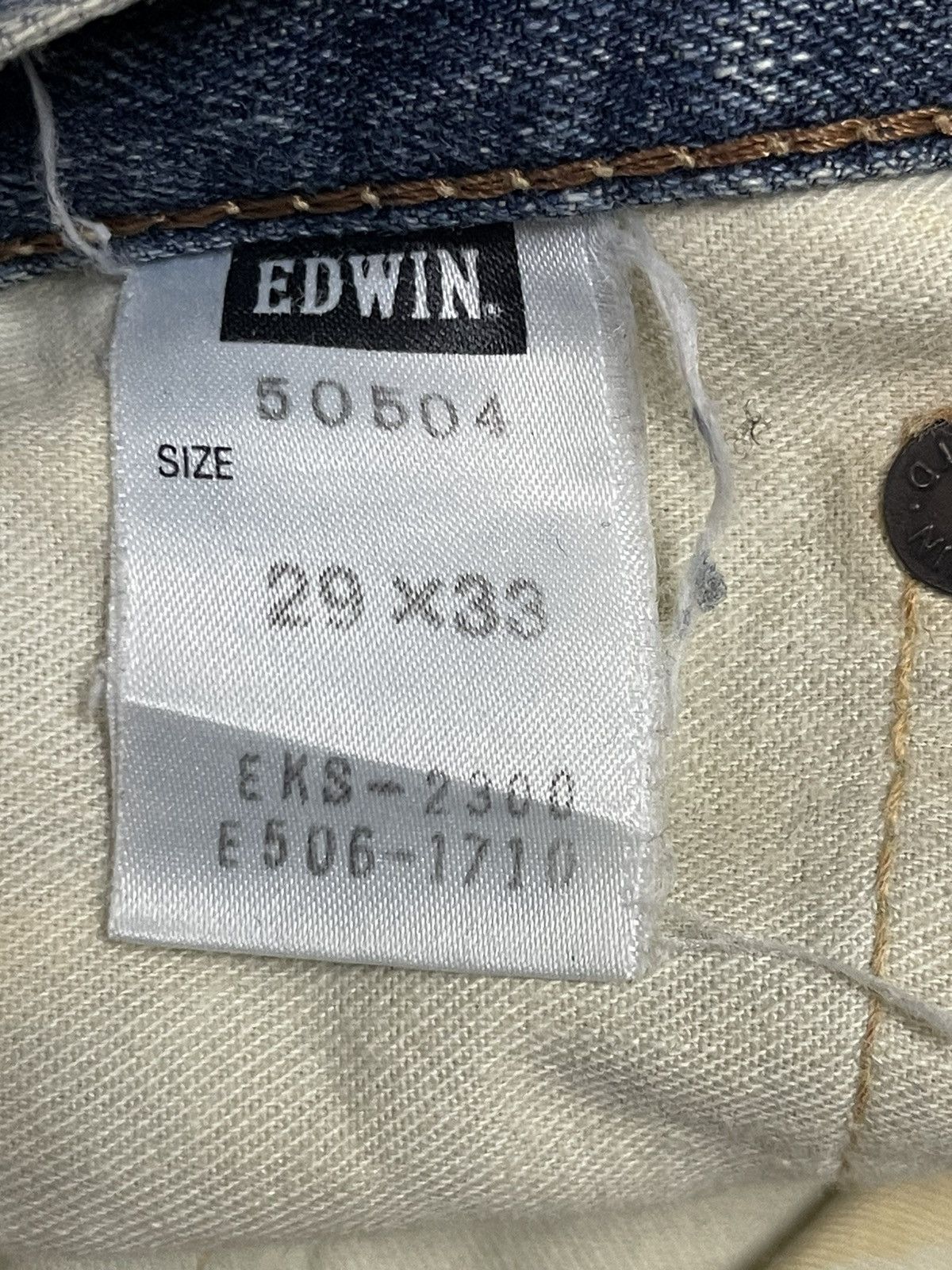 Edwin Vintage Japan Edwin 505zx Faded Wash Style Baggy Jeans Size US 33 - 11 Thumbnail