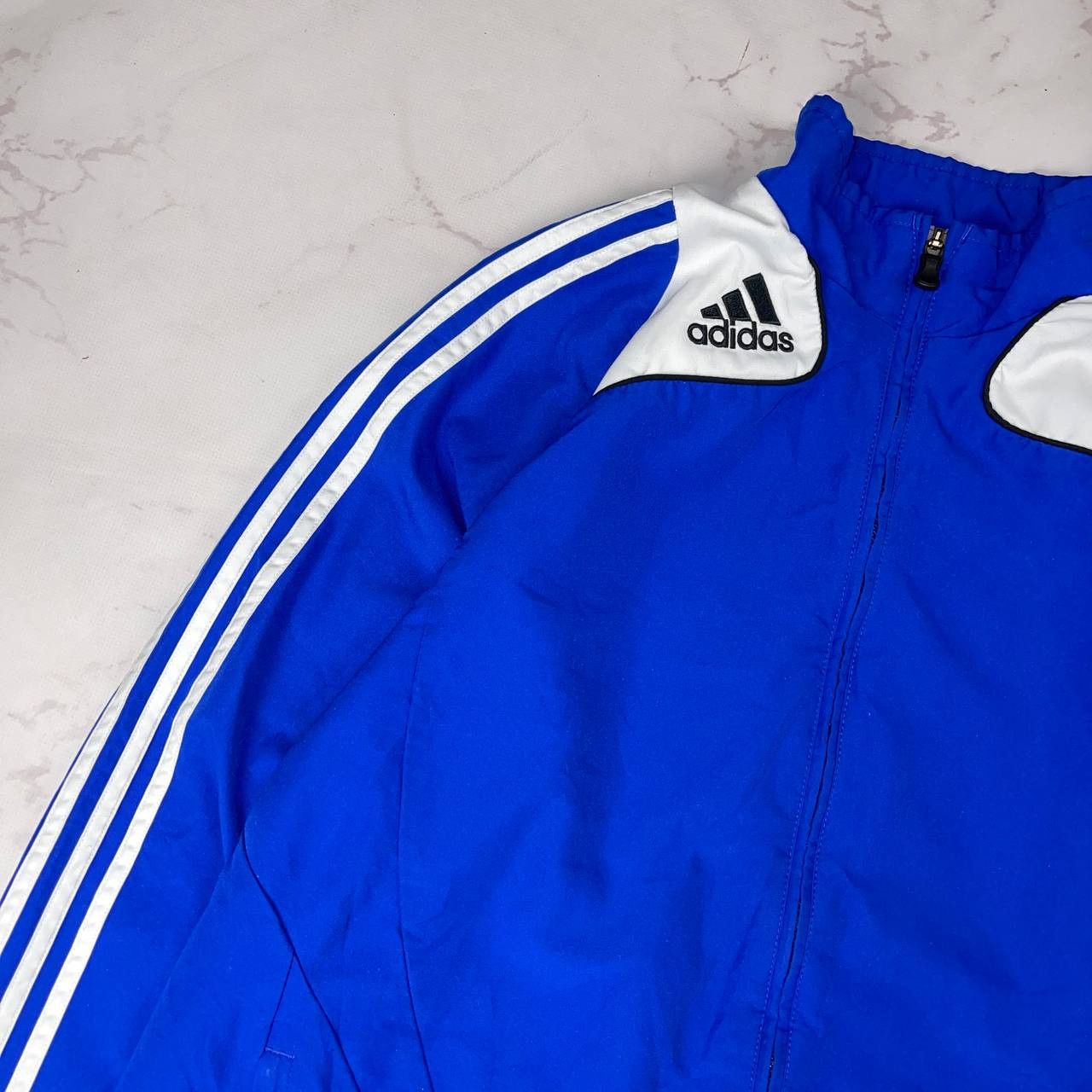 Adidas Adidas Vintage Blue Track Jacket Windbreaker Retro Jacket Size US XL / EU 56 / 4 - 3 Thumbnail