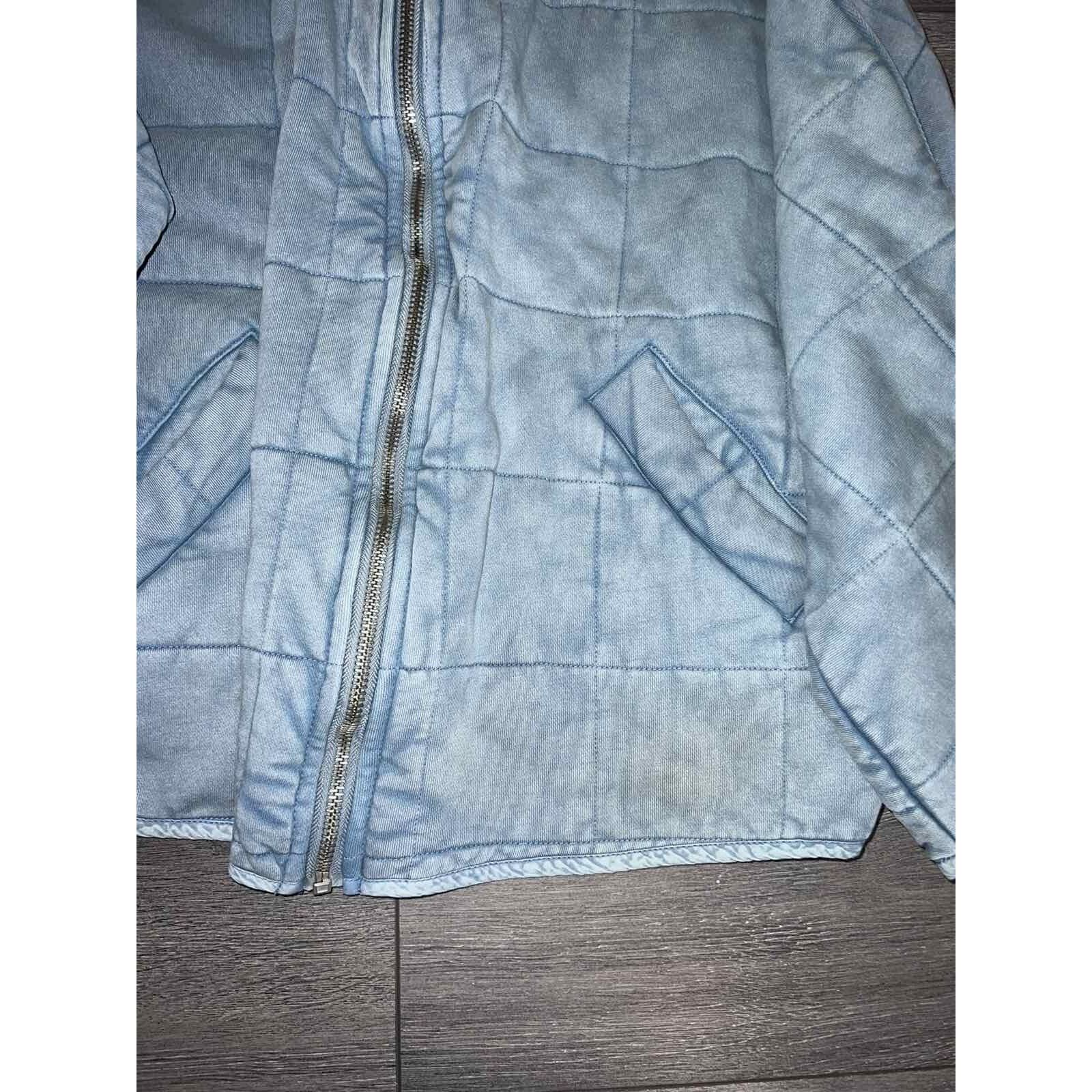Free People Free People Dolman Quilt Jacket In Wavy Water Size L A002070 Size L / US 10 / IT 46 - 5 Thumbnail