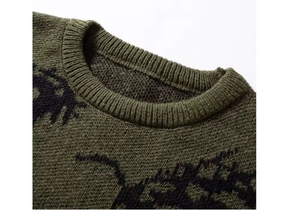 Other Knitted Gothic Punk Streetwear Eyes Printed Pullover Sweater Size US XL / EU 56 / 4 - 3 Thumbnail