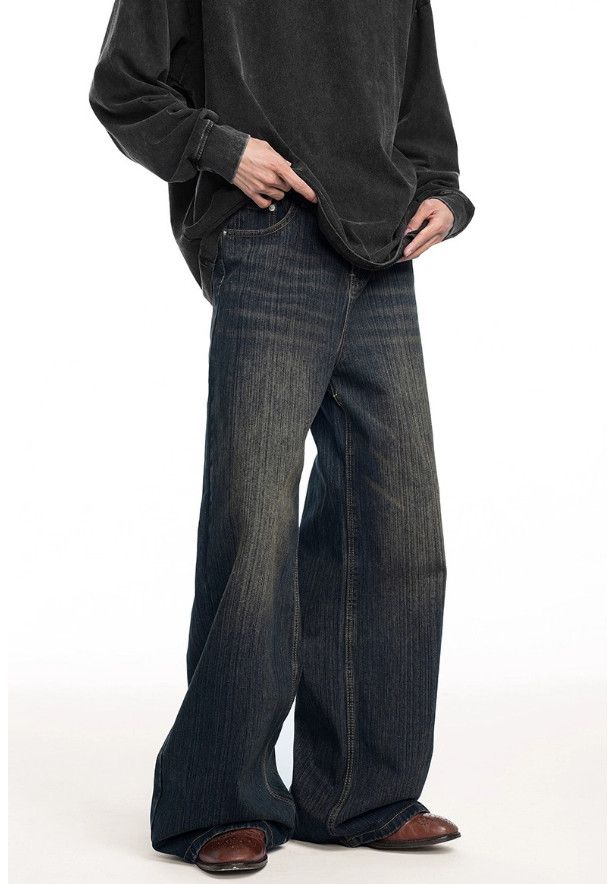 Vintage Men's American Retro Straight Leg Wide-Leg Jeans Size US 32 / EU 48 - 2 Thumbnail