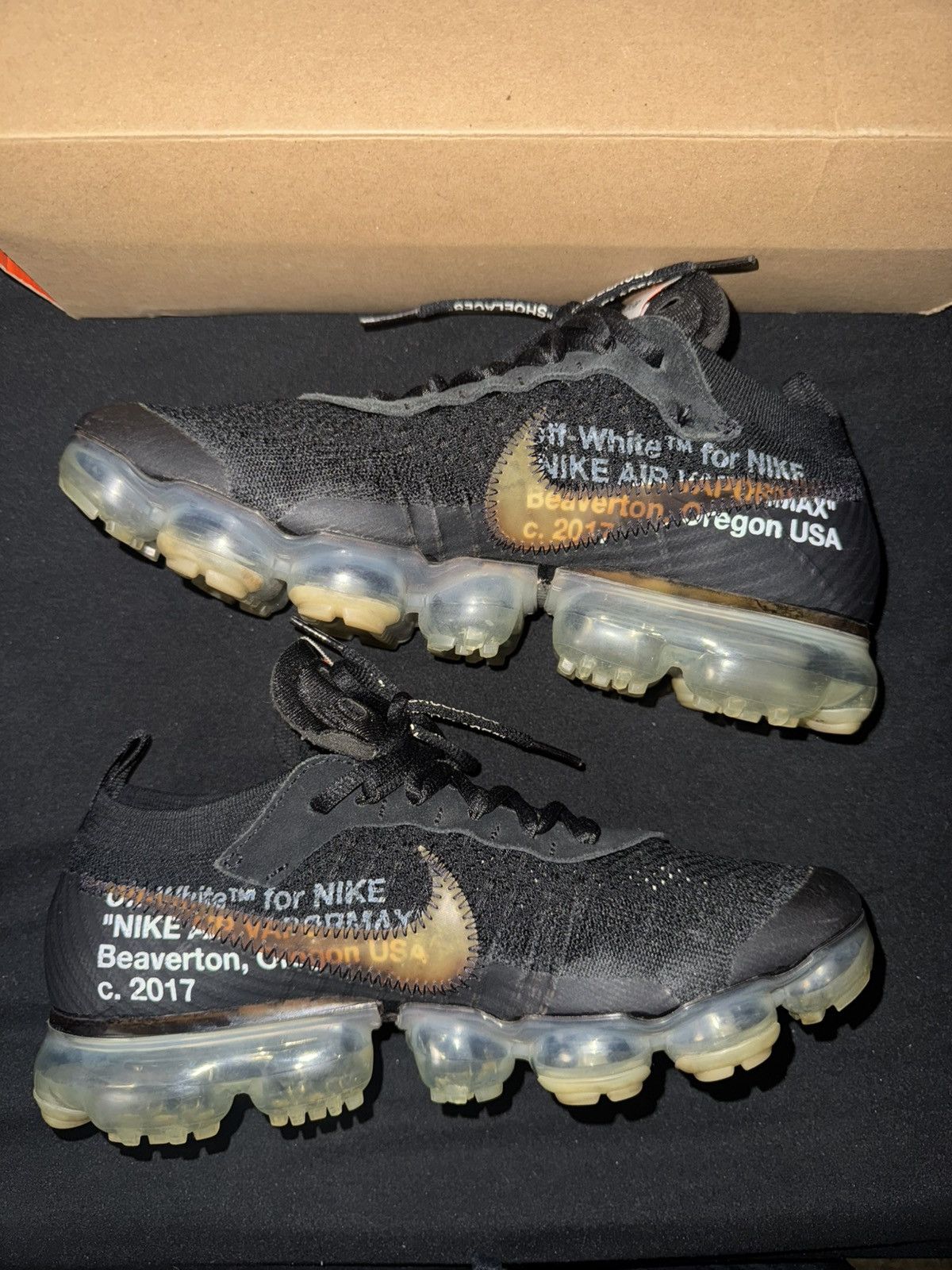 Nike × Off-White Nike Air Vapormax ‘Off-White Black’ Size 7.5M Size US 7.5 / EU 40-41 - 2 Thumbnail