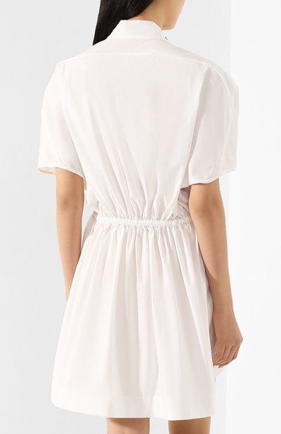 Rick Owens o1y0126 Shirt Mini Dress in White Size M / US 6-8 / IT 42-44 - 3 Thumbnail