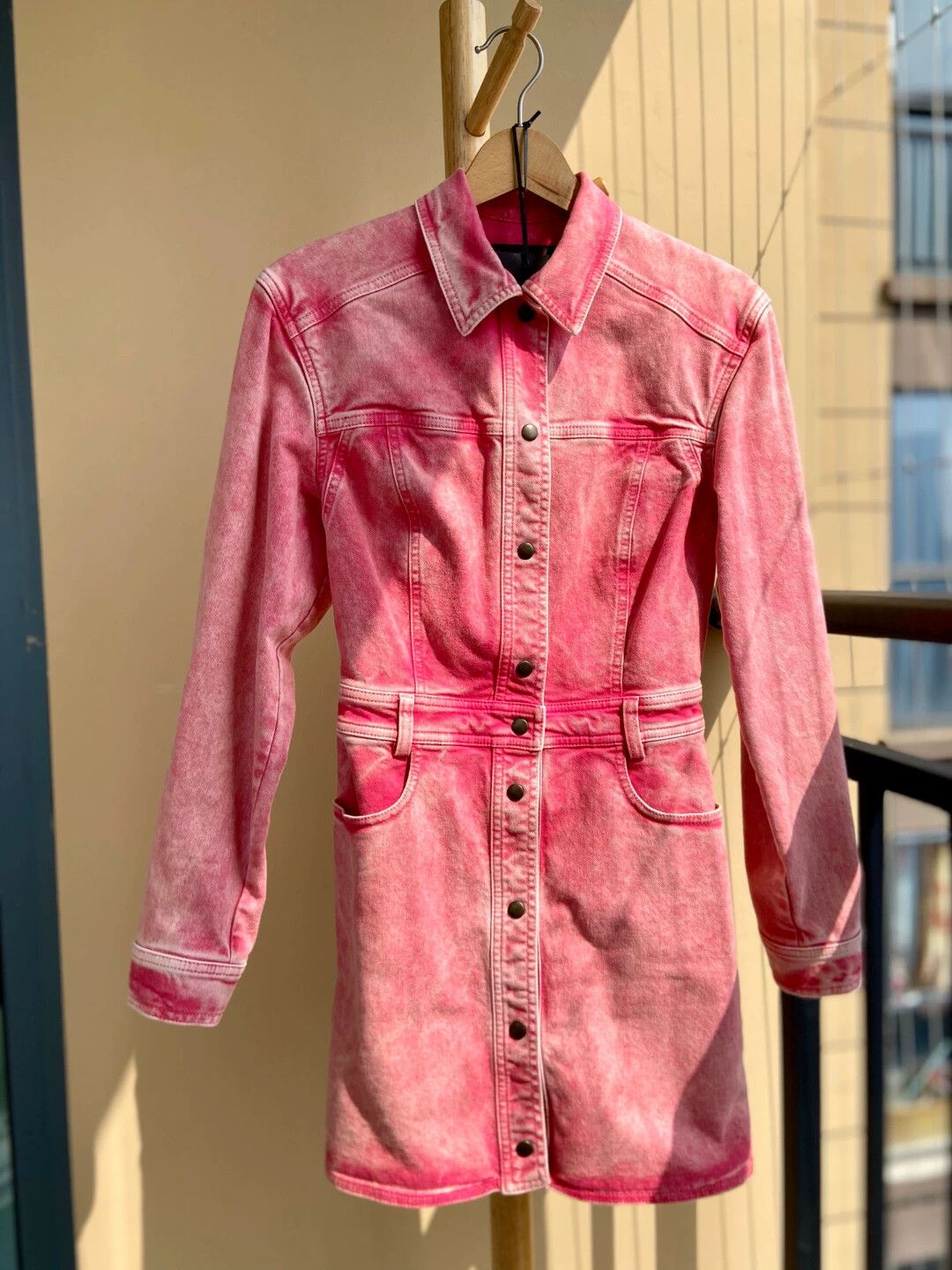 Roberto Cavalli Roberto Cavalli Runway Pink Denim Dress 38 Size XS / US 0-2 / IT 36-38 - 2 Thumbnail