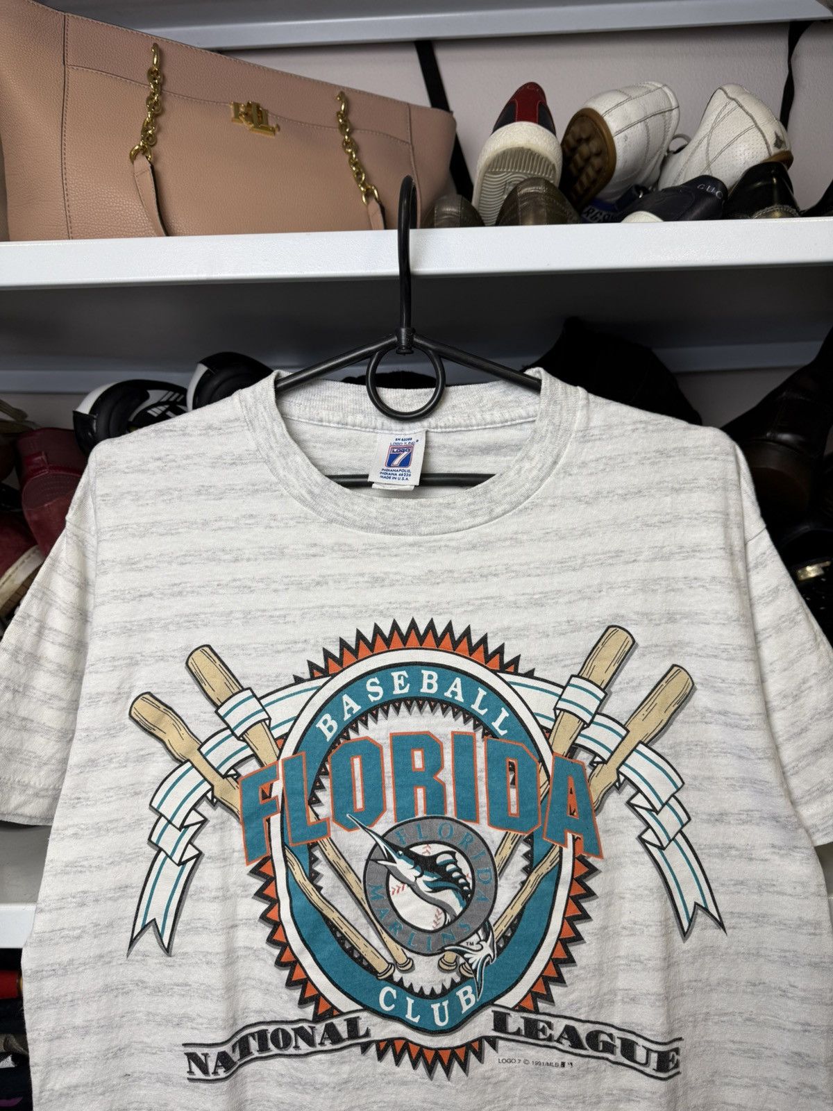Vintage Florida Marlins Miami 90s Vtg Single Stitch Shirt Baseball Size US M / EU 48-50 / 2 - 2 Thumbnail