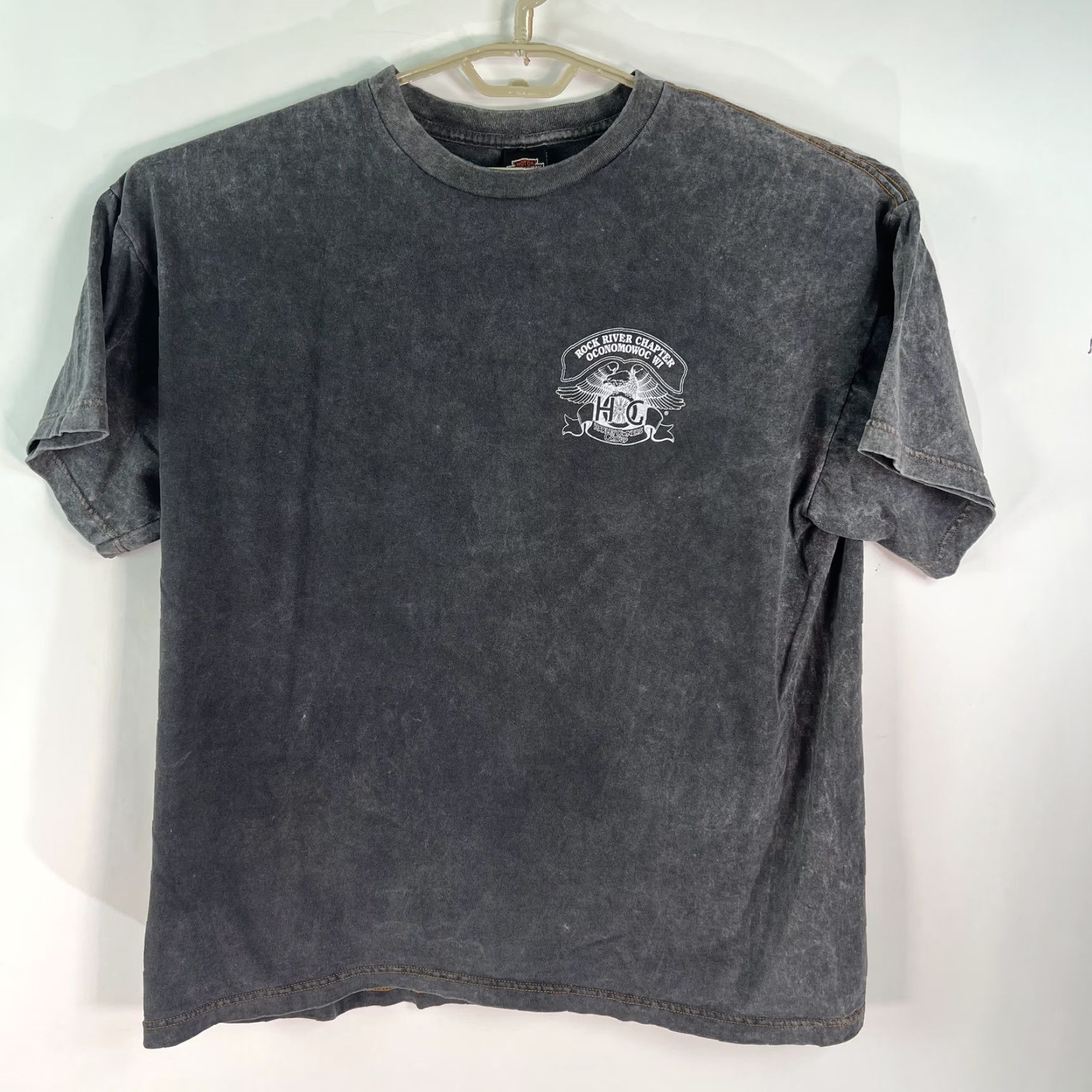 Harley Davidson Harley Davidson Mens Gray Shirt XL Rock River Chapter Oconomowoc Wisc Size US XL / EU 56 / 4 - 3 Thumbnail