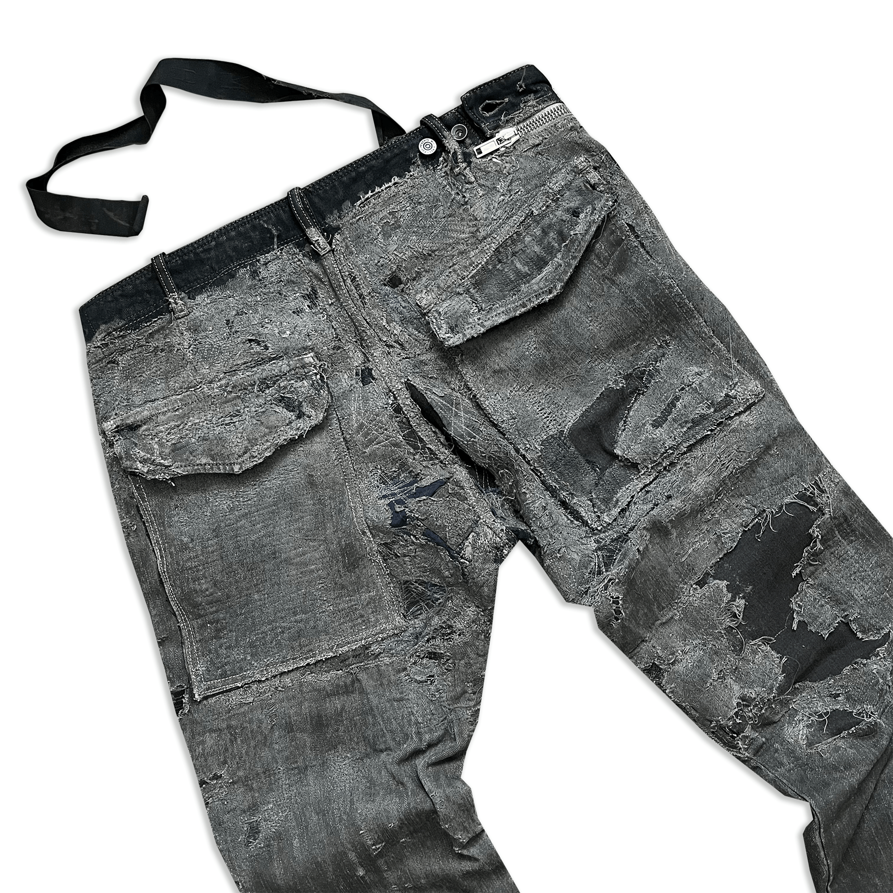 Rick Owens SS09 Rick Owens Hogwash Patchwork Denim Aircuts Size US 33 - 5 Thumbnail