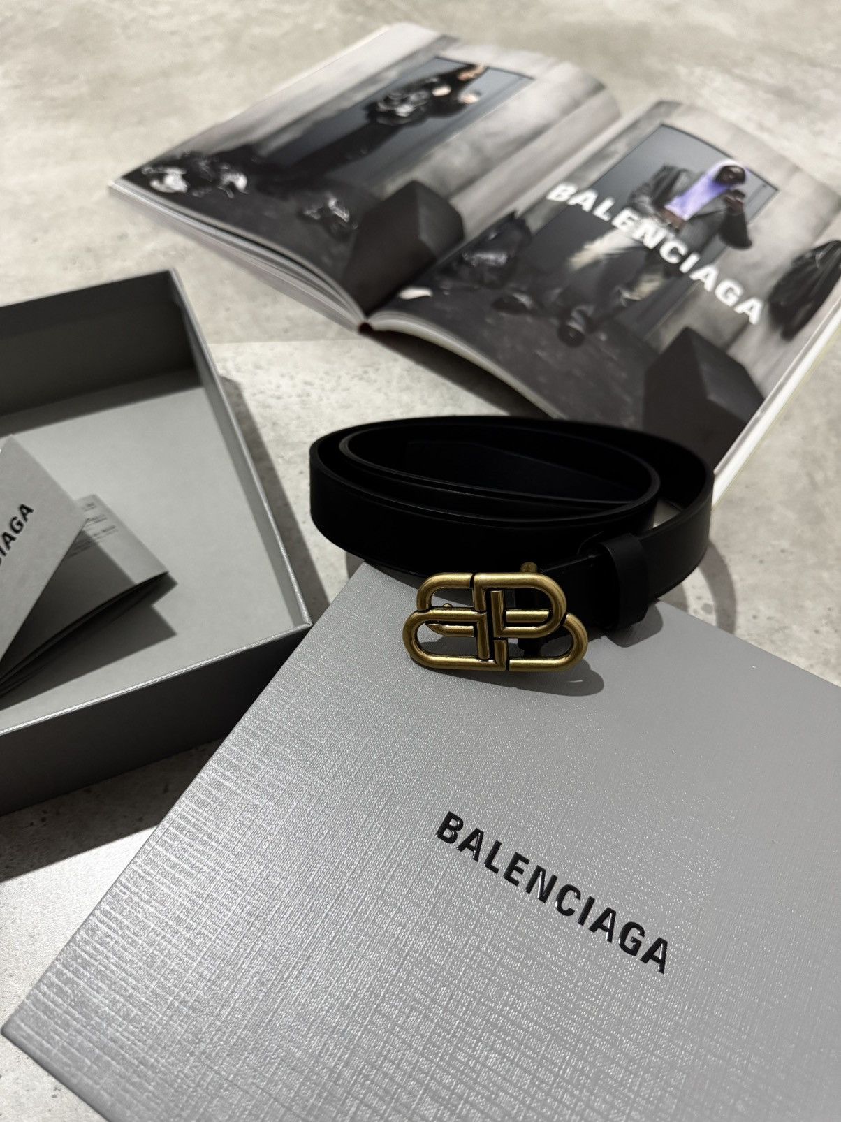 Balenciaga Balenciaga BB belt gold Size 36 - 1 Thumbnail