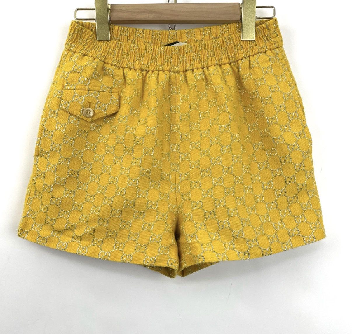 Gucci Gucci/Gold Thread All-Over Logo Shorts K12 Size 25" / US 0 / IT 36 - 1 Thumbnail