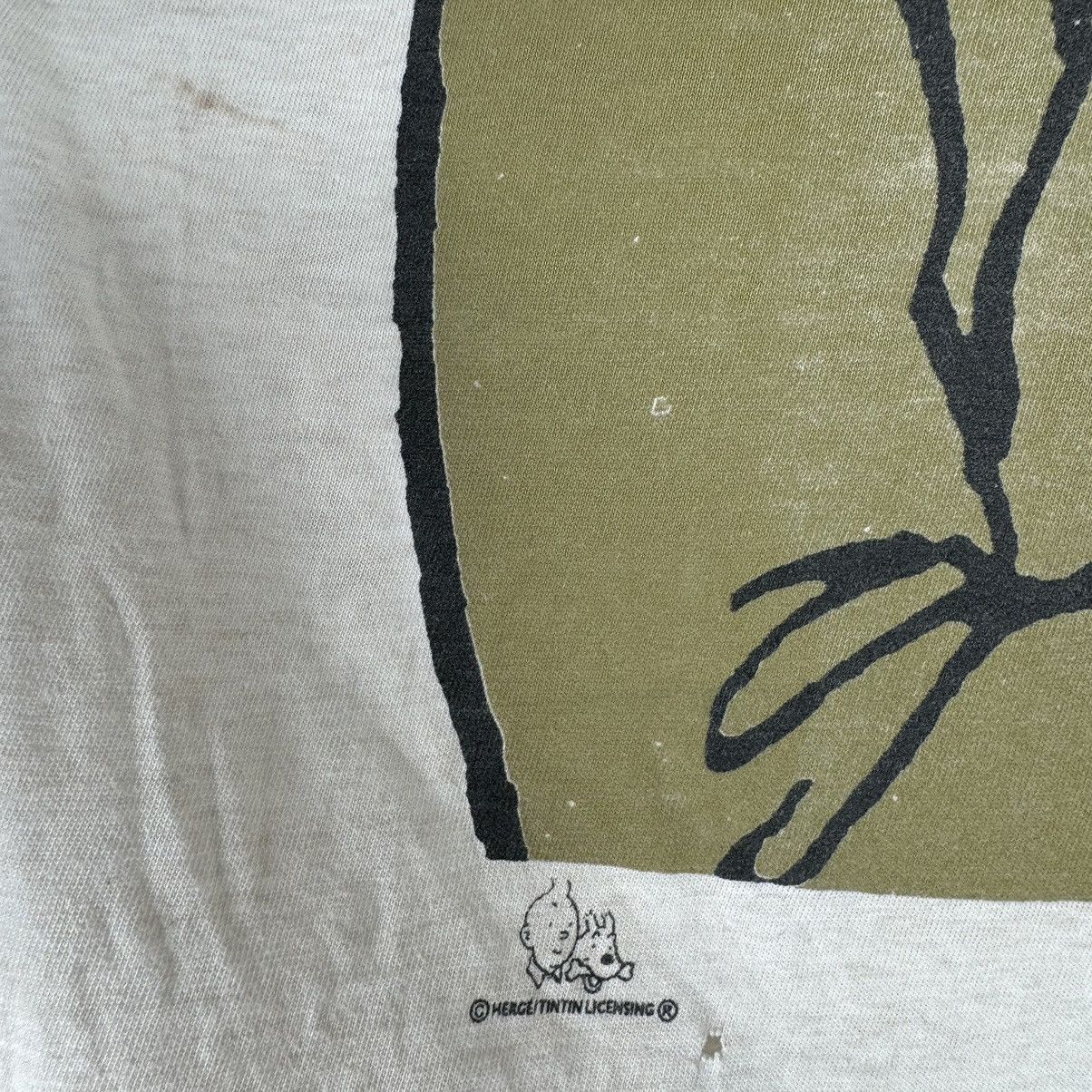 Vintage Vintage 90s TinTin Rare Large Print Euro Licensed T Shirt Size US XXL / EU 58 / 5 - 5 Thumbnail