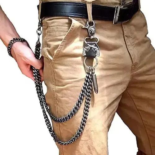 Jewelry Stainless Steel Silver Bullet Key Chains Size ONE SIZE - 1 Thumbnail