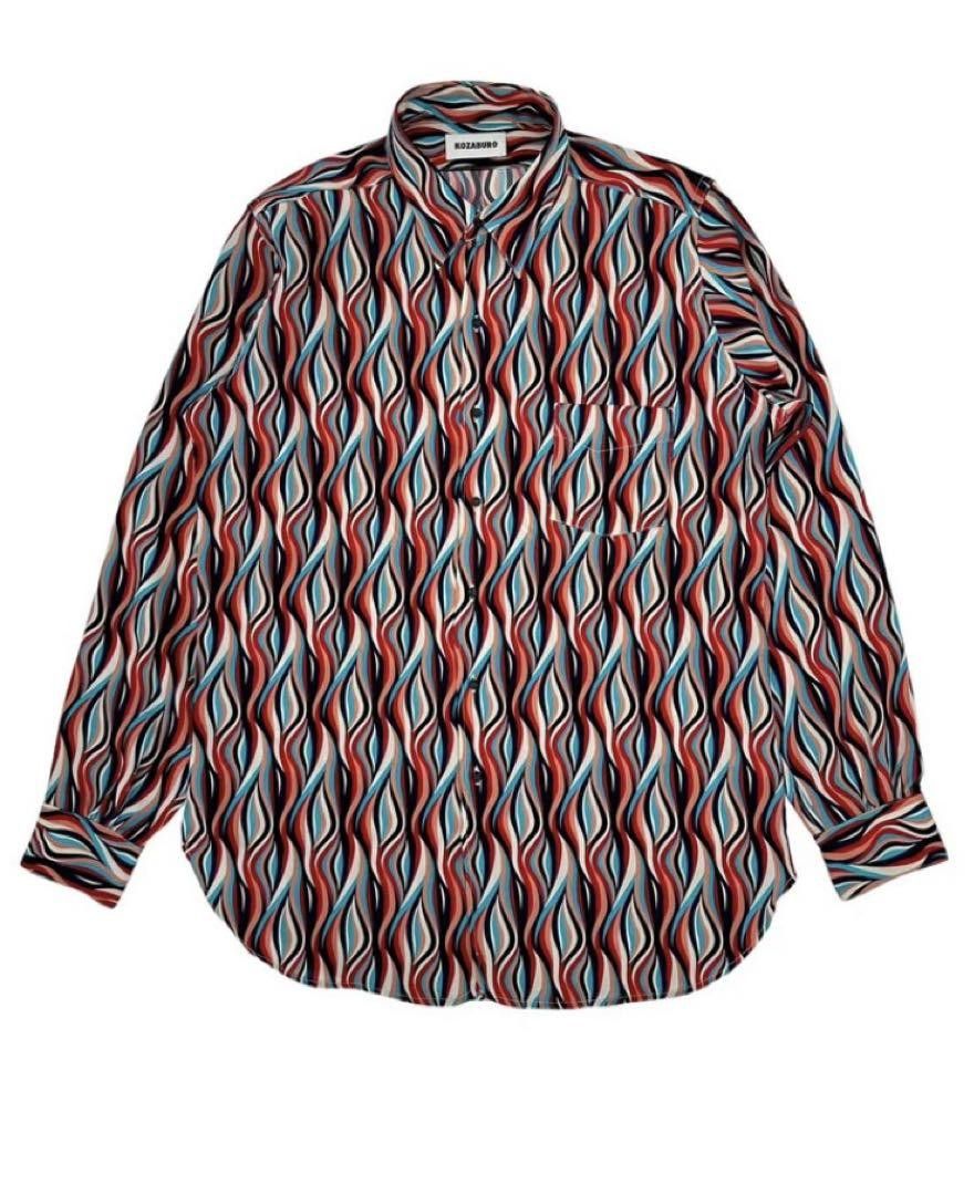 KOZABURO KOZABURO Patterned Long Sleeve Shirt Red M Size US M / EU 48-50 / 2 - 1 Thumbnail