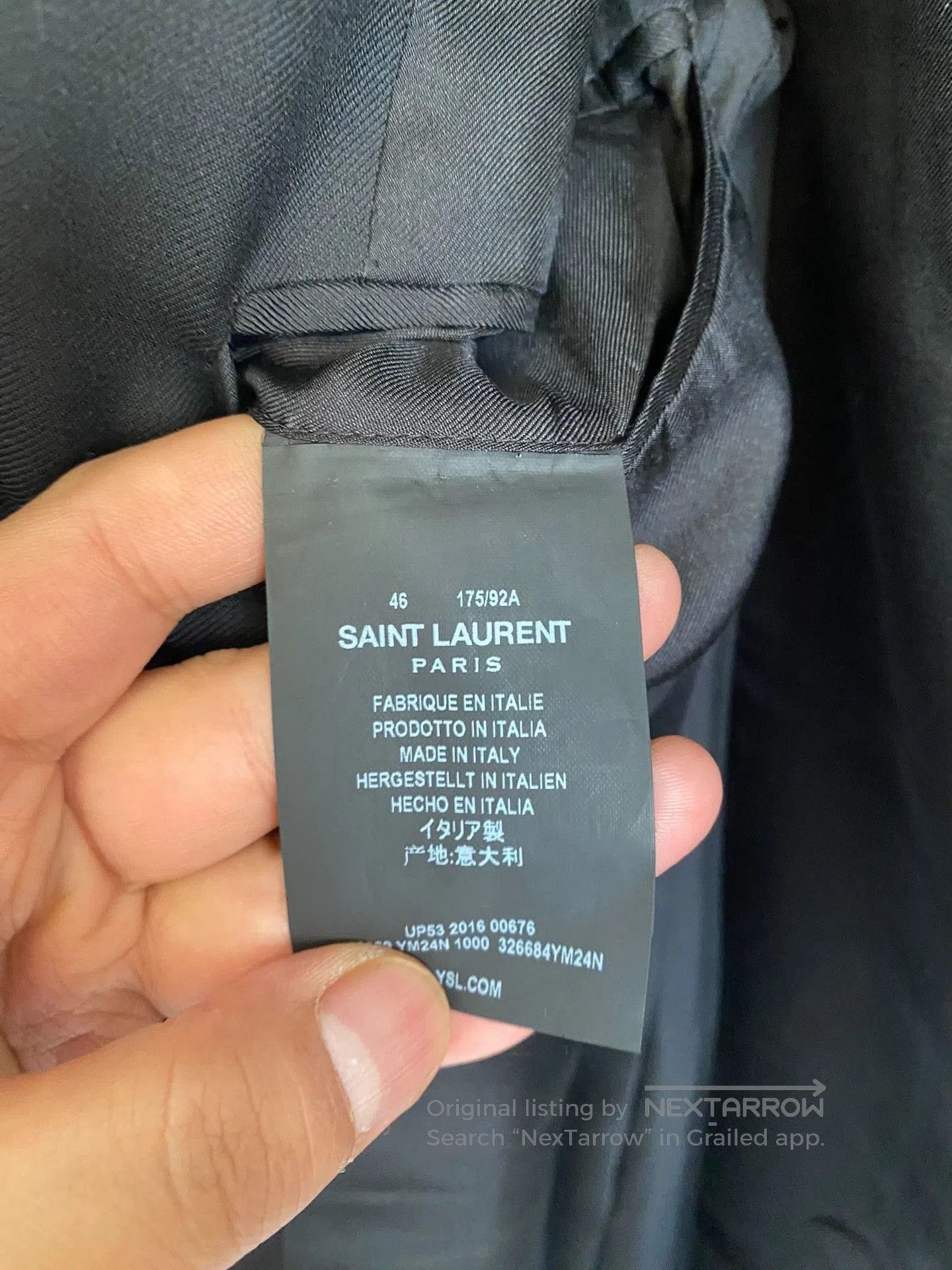 Saint Laurent Paris Saint Laurent Black Men's Blazer. Size US S / EU 44-46 / 1 - 4 Thumbnail