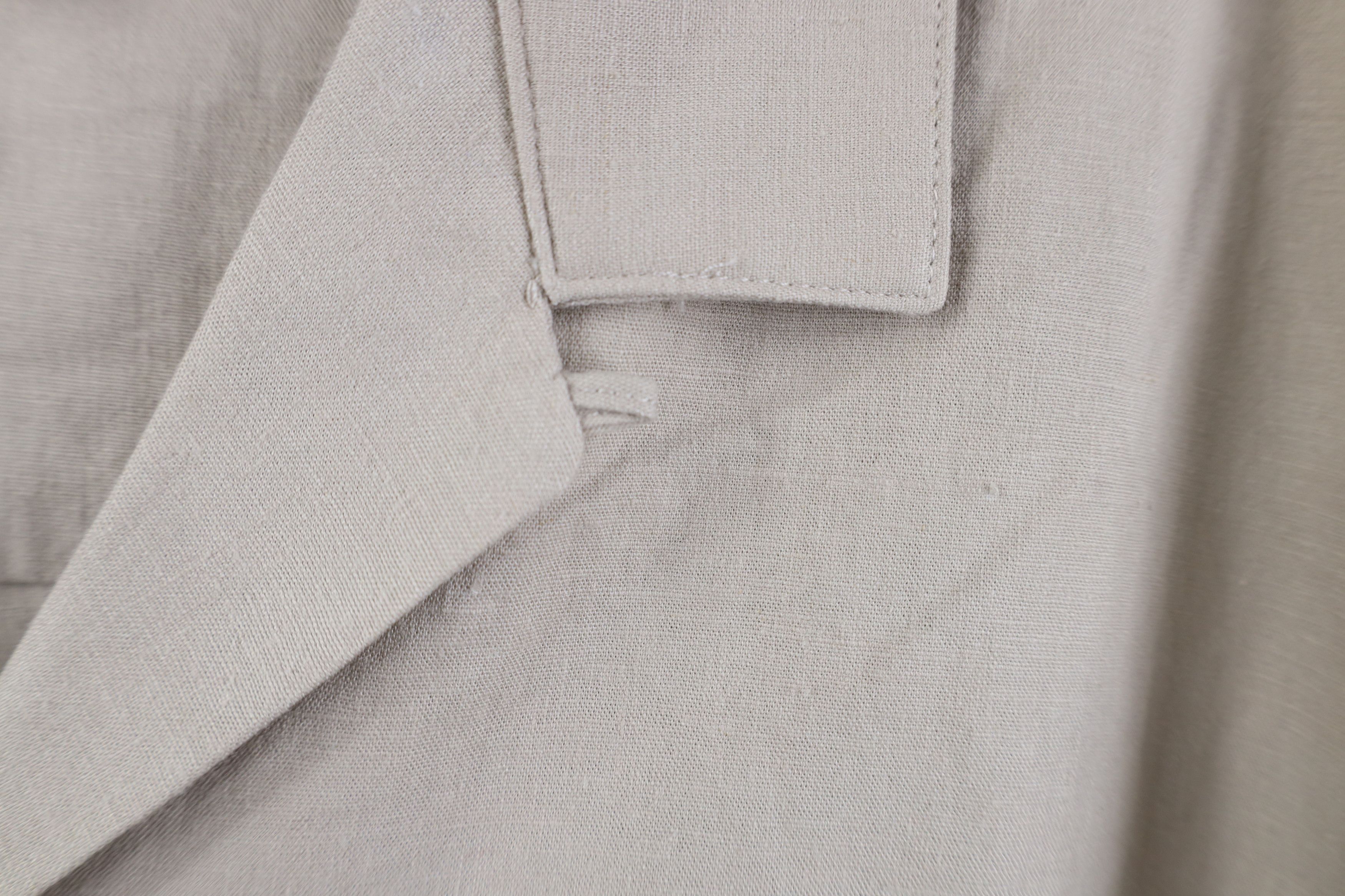 Gap Deadstock Vintage Y2K Gap Looped Collar Button Shirt Beige Size US XXL / EU 58 / 5 - 4 Thumbnail