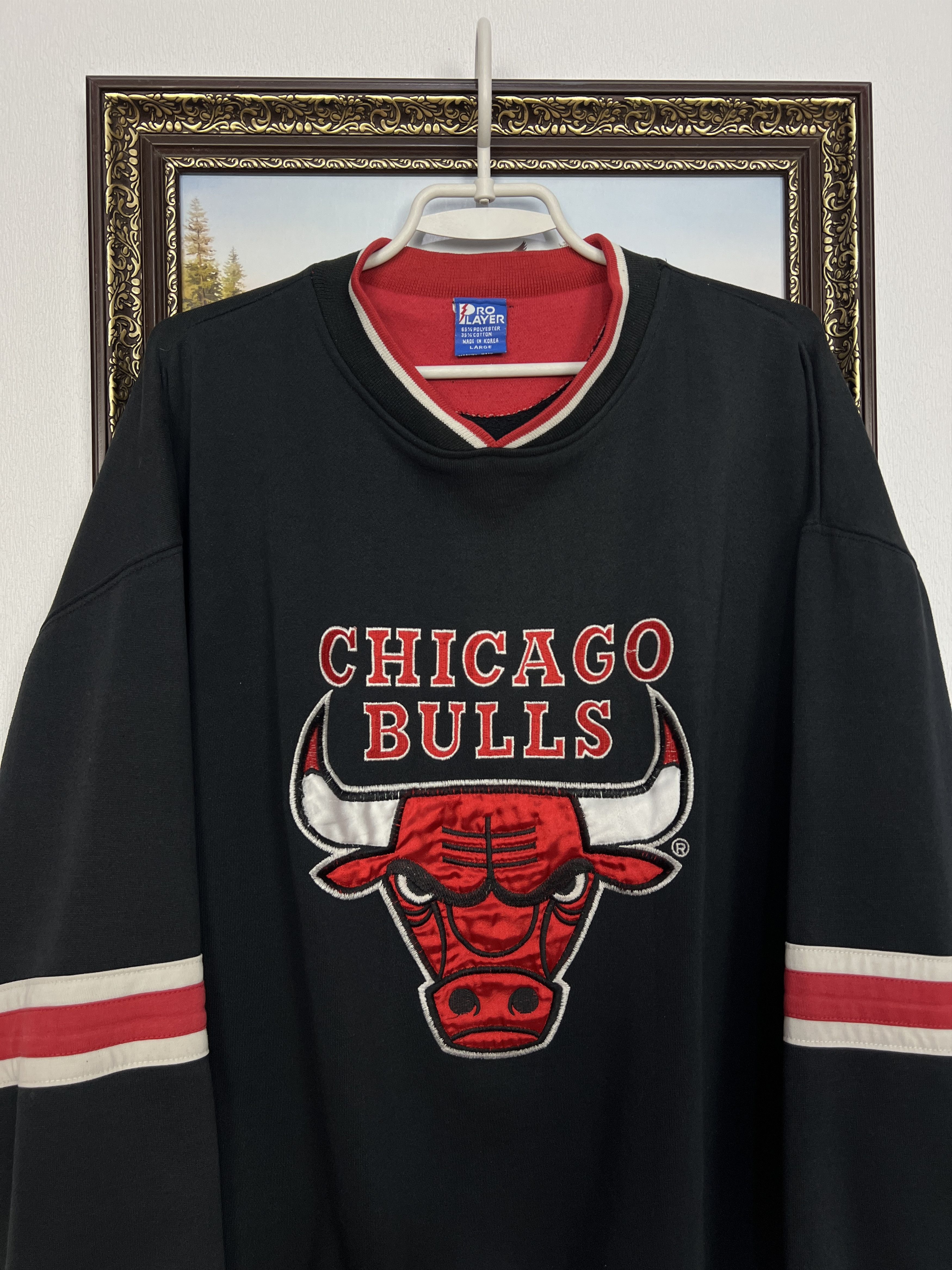 Pro Player Vintage 90's Chicago Bulls NBA Big Logo Sweatshirt Crewneck Size US L / EU 52-54 / 3 - 2 Thumbnail