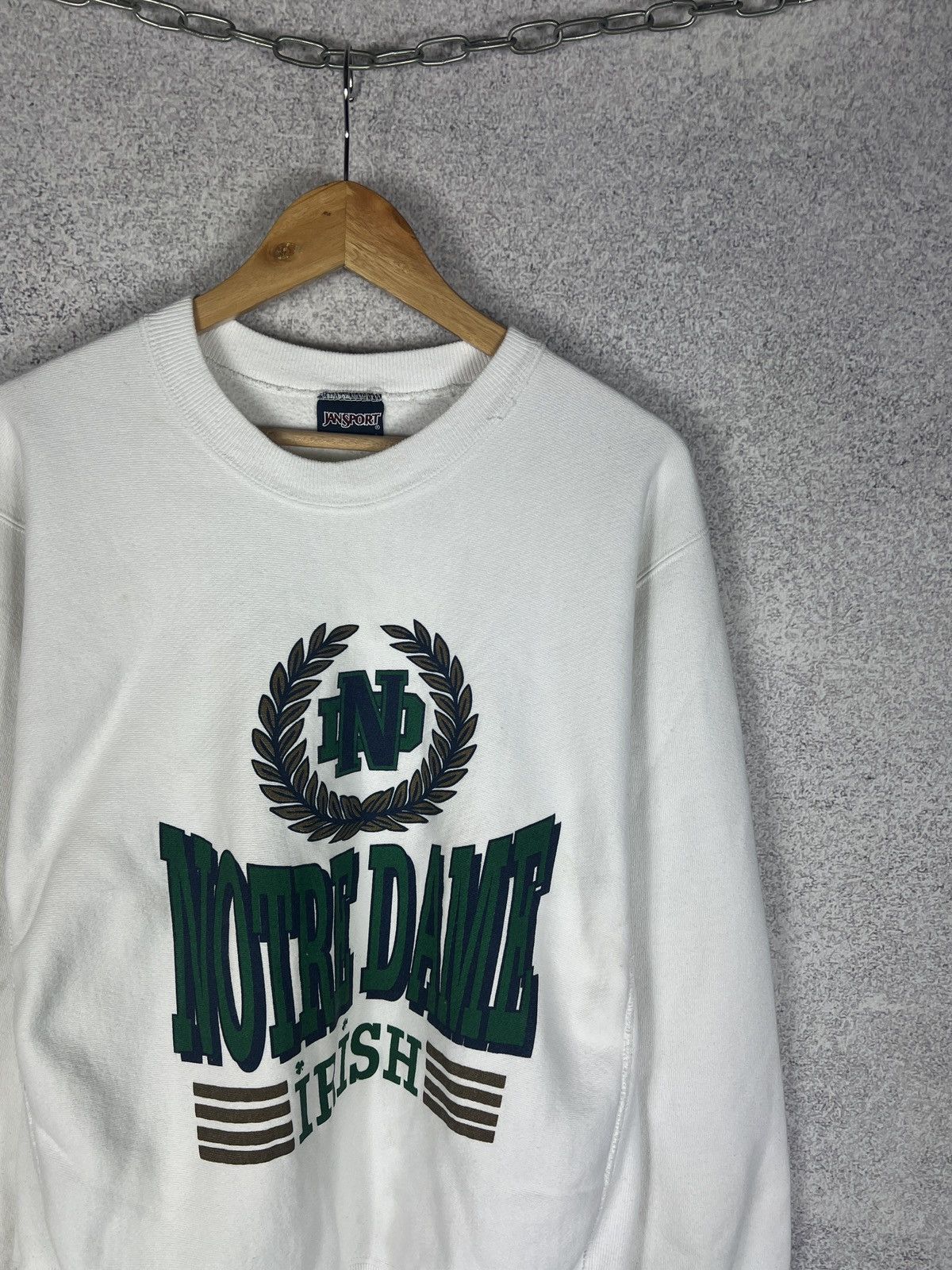 Jansport Vintage Jansport Norte Dame Irish Made in USA Sweatshirt 90s Size US L / EU 52-54 / 3 - 2 Thumbnail