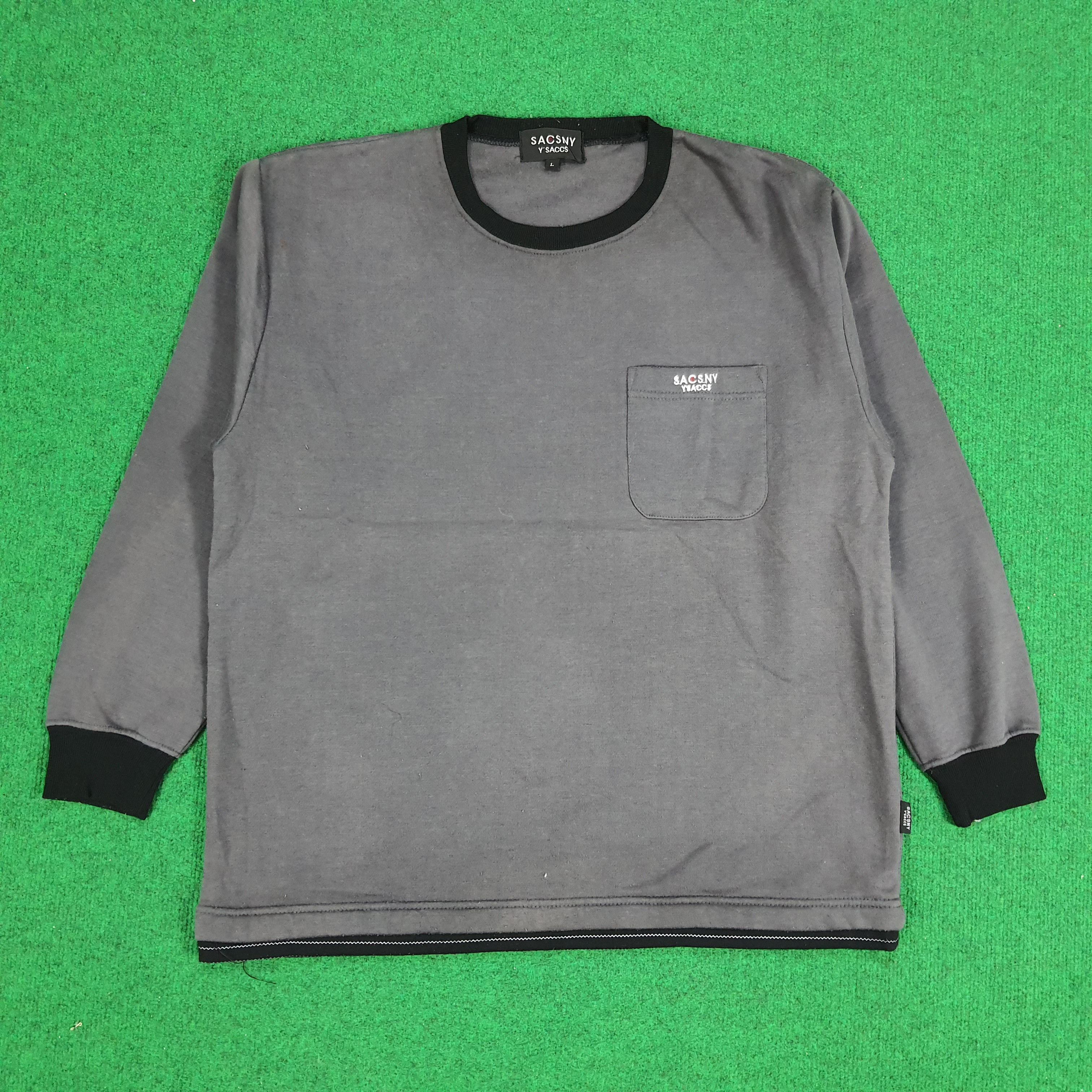 Vintage × Y's × Yohji Yamamoto Vintage SACSNY Y'SACCS Yohji Custom Y's Logo Sweatshirt Size US L / EU 52-54 / 3 - 3 Thumbnail