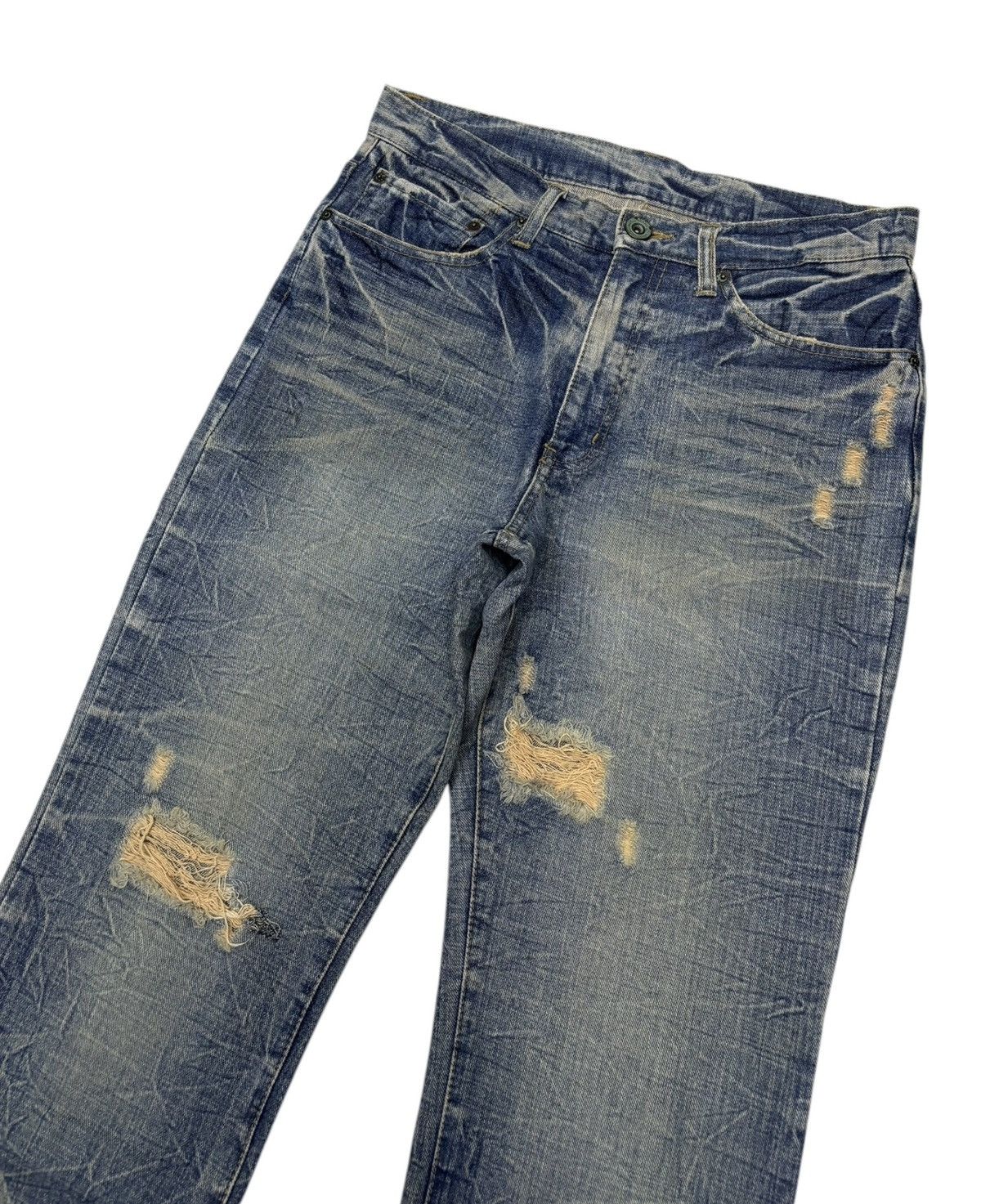 Hysteric Glamour × Japanese Brand × Vintage VINTAGE FLARED JEANS DISTRESS RIPPED JEANS Size US 32 / EU 48 - 5 Thumbnail