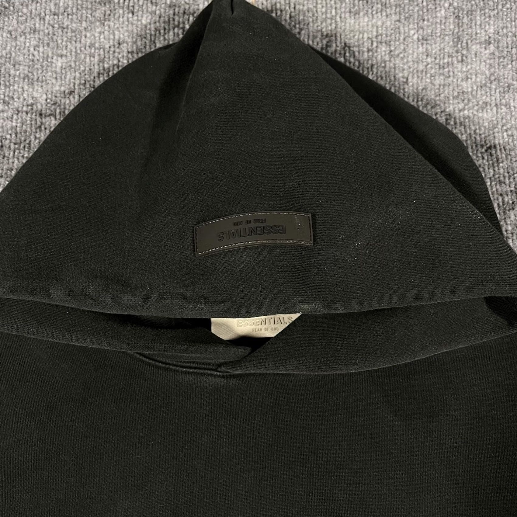 Vintage Essentials Fear of God Hoodie Mens Large Black FOG Faded Distressed Sweatshirt Size US L / EU 52-54 / 3 - 3 Thumbnail