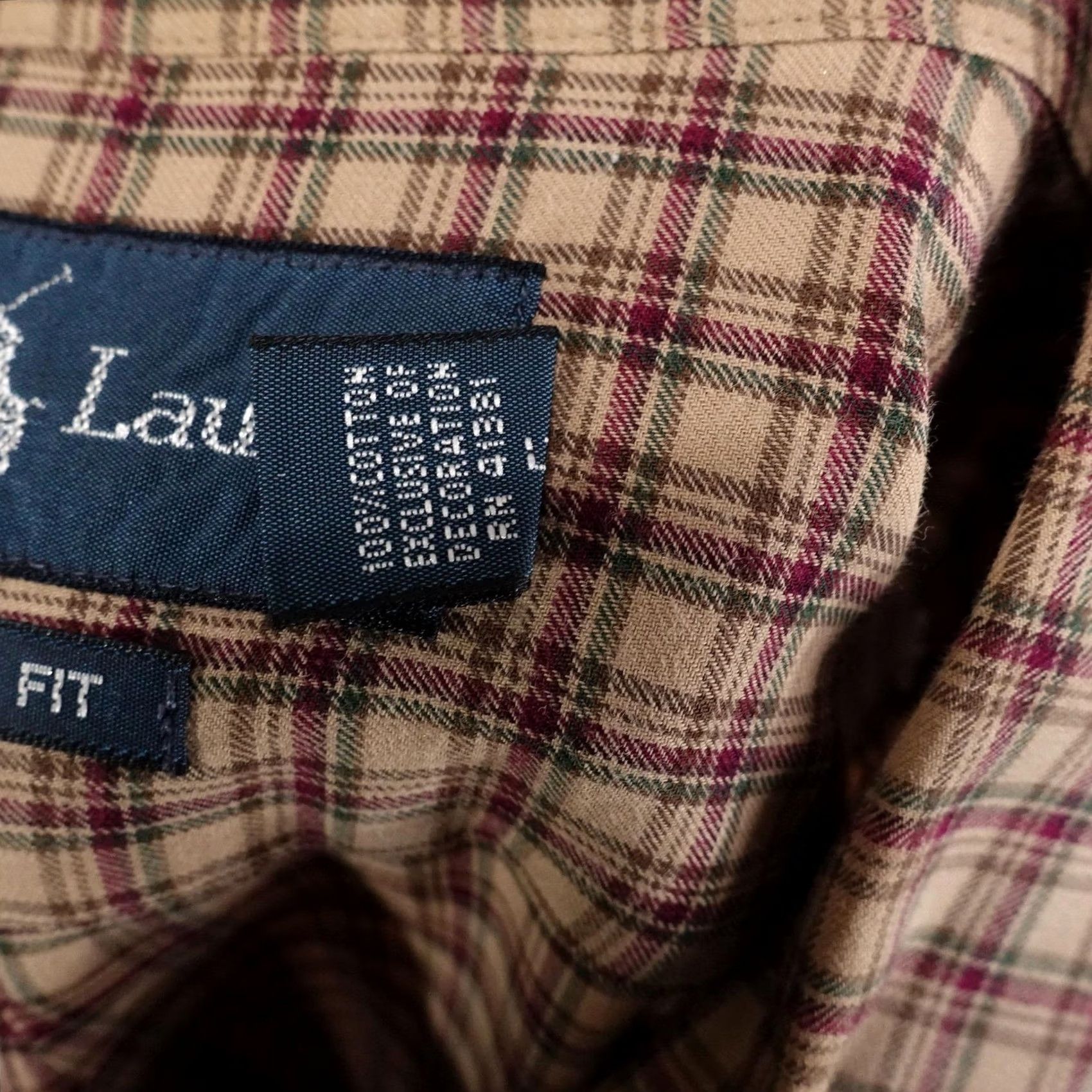 Ralph Lauren Ralph Lauren Shirt Mens 2XLT Beige Plaid Long Sleeve Button-Up Classic Fit Casual Mens 2XLT Big & Tall Cambr? Size US XXL / EU 58 / 5 - 7 Thumbnail