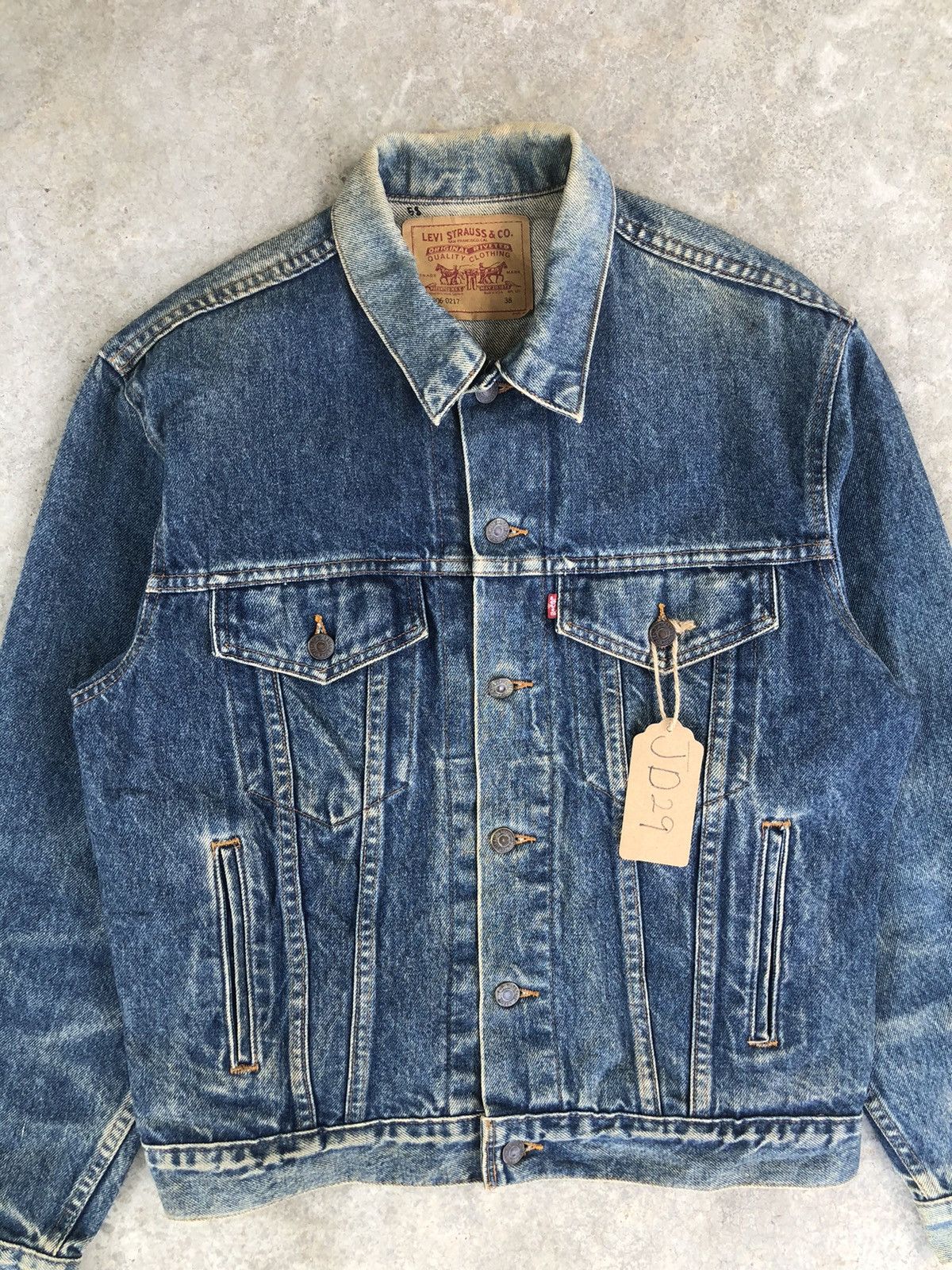 Levi's Vintage 80’s Levi’s Denim Jacket Distressed Stone Wash Size US M / EU 48-50 / 2 - 3 Thumbnail