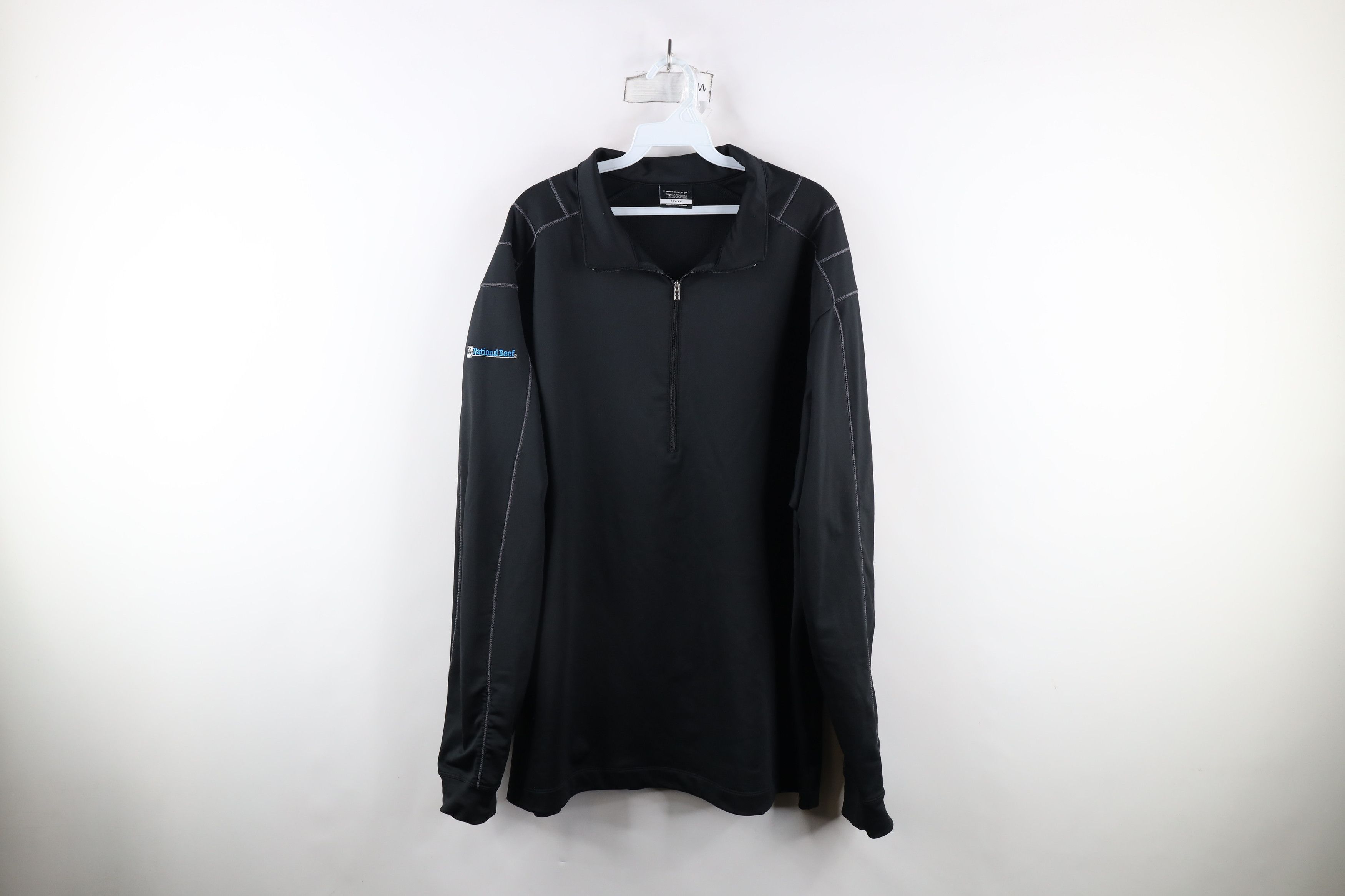 Nike × Vintage Nike Golf National Beef Half Zip Pullover Jacket Top Black Size US XXL / EU 58 / 5 - 1 Thumbnail