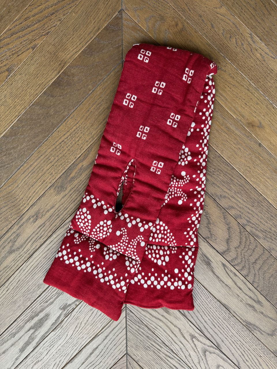 Kapital [OS] Linen/Rayon Bandana Kesa Scarf in Red (FW21) Size ONE SIZE - 1 Thumbnail