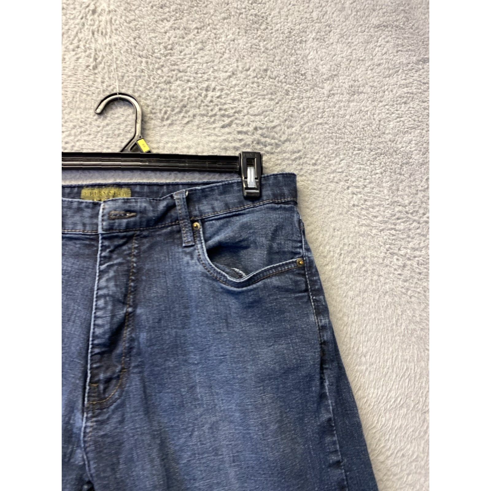 Vintage Urbanstar Jeans Mens 36X30 Straight 5-Pocket Denim Dark Blue Stretch Zip Closure Regular Fit Cotton Jeans Star Theme Mens Size US 36 / EU 52 - 3 Thumbnail
