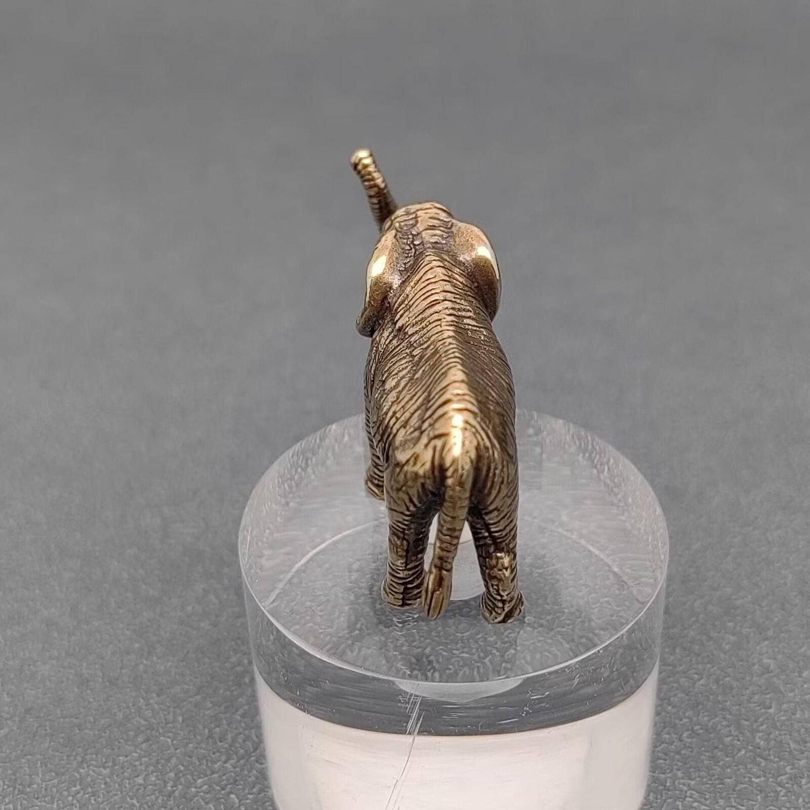 The Unbranded Brand Brass Elephant Figurine Miniature Size ONE SIZE - 3 Thumbnail