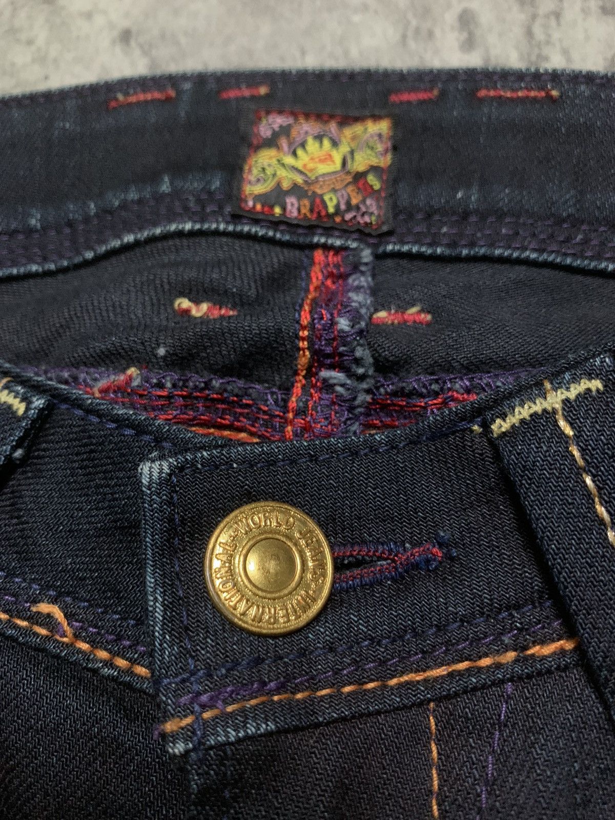 Tornado Mart Y2K Brappers Japanese Dark Indigo Flare ifsix Vkei Style Size 29" - 6 Thumbnail