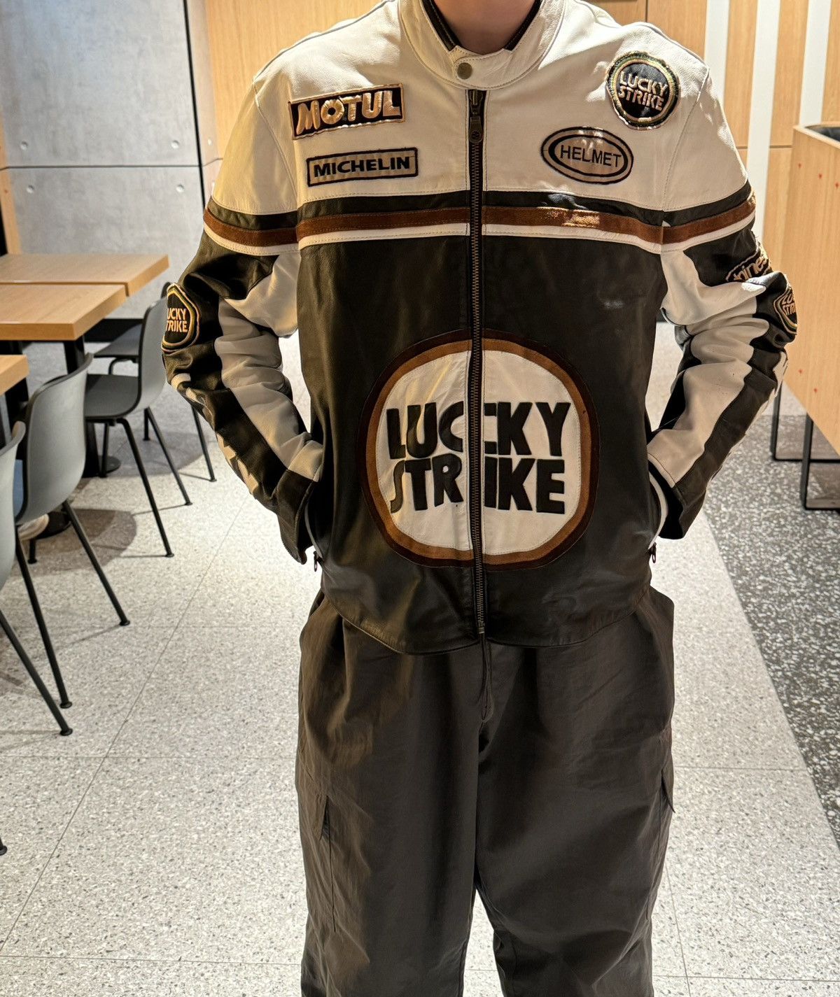 Vintage Vintage 🔥 Lucky Strike Racing Leather Jacket | Grailed