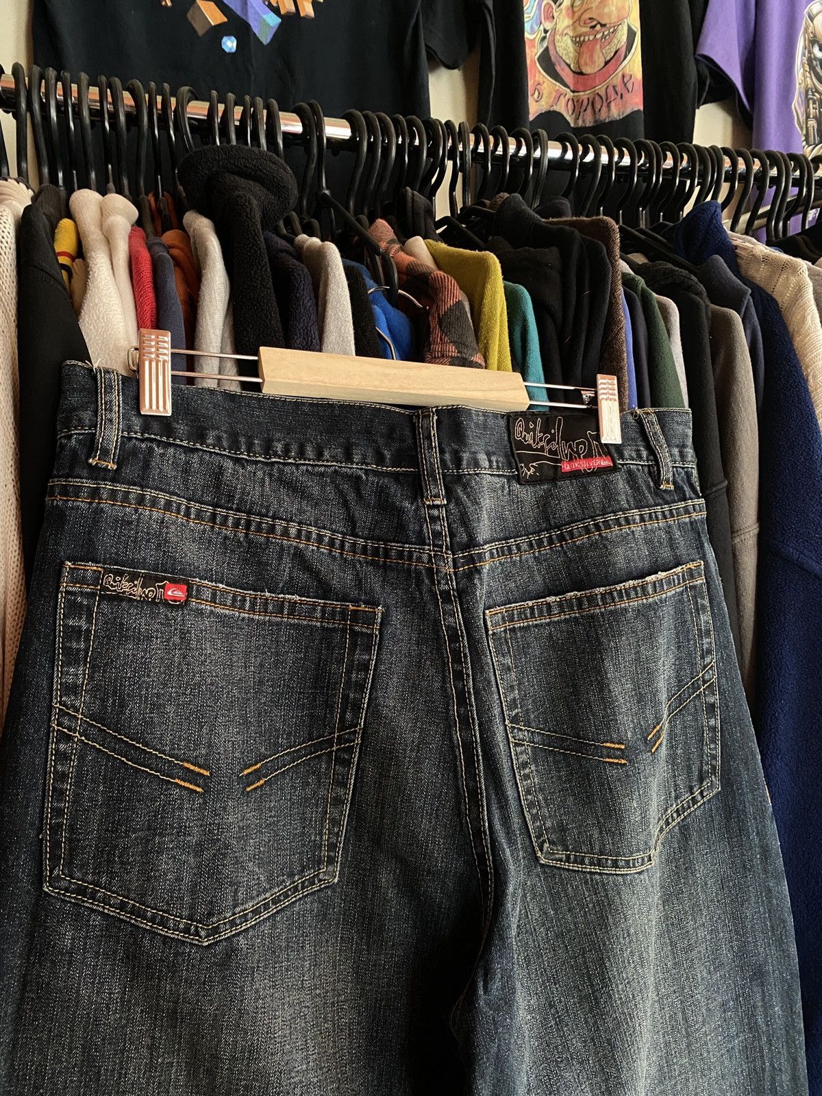 Quiksilver QUIKSILVER VINTAGE BAGGY DENIM JEANS Y2k STYLE Size US 36 / EU 52 - 2 Thumbnail